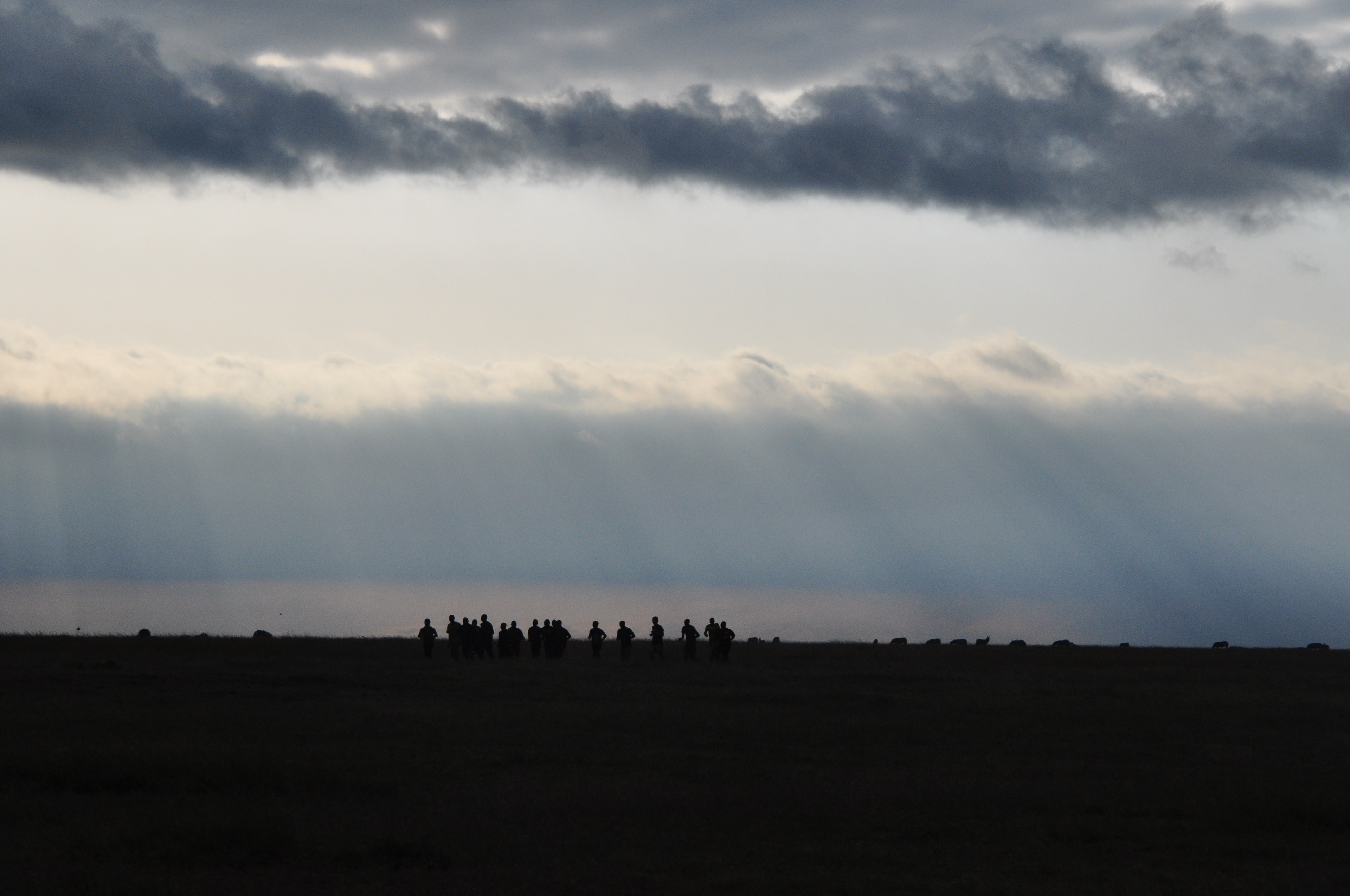 Kenyan police training academy out for a morning run