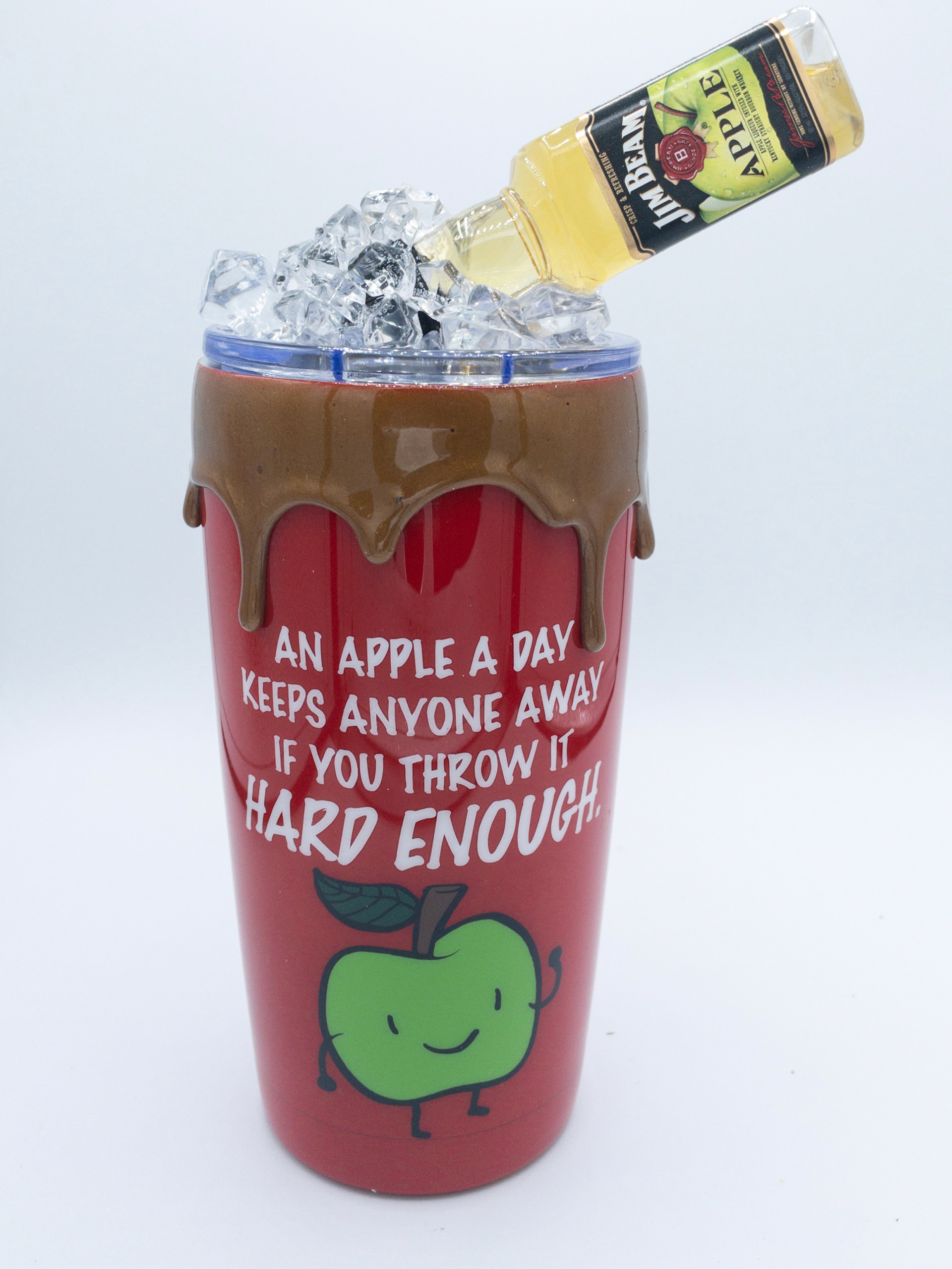 20oz Apple Tumbler with Topper $40
