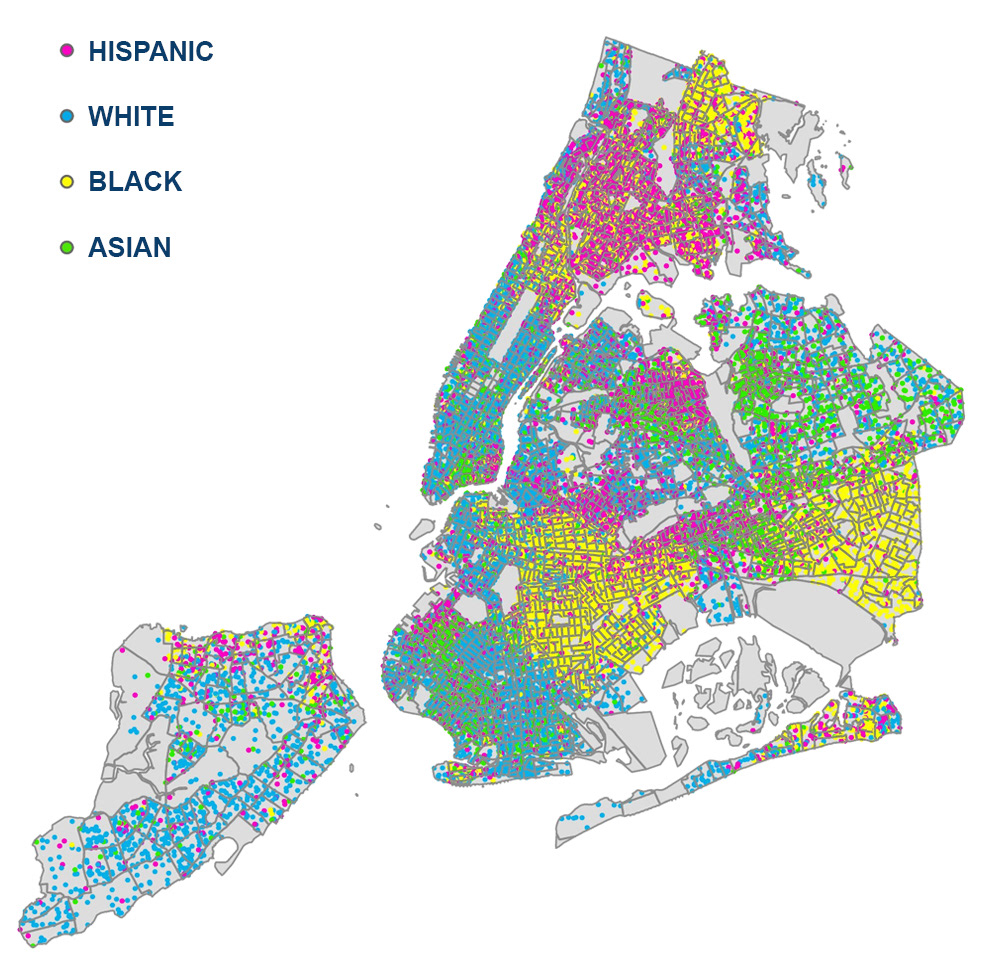 DENSITY BY ETHNICITY_1 DOT = 300 PEOPLE