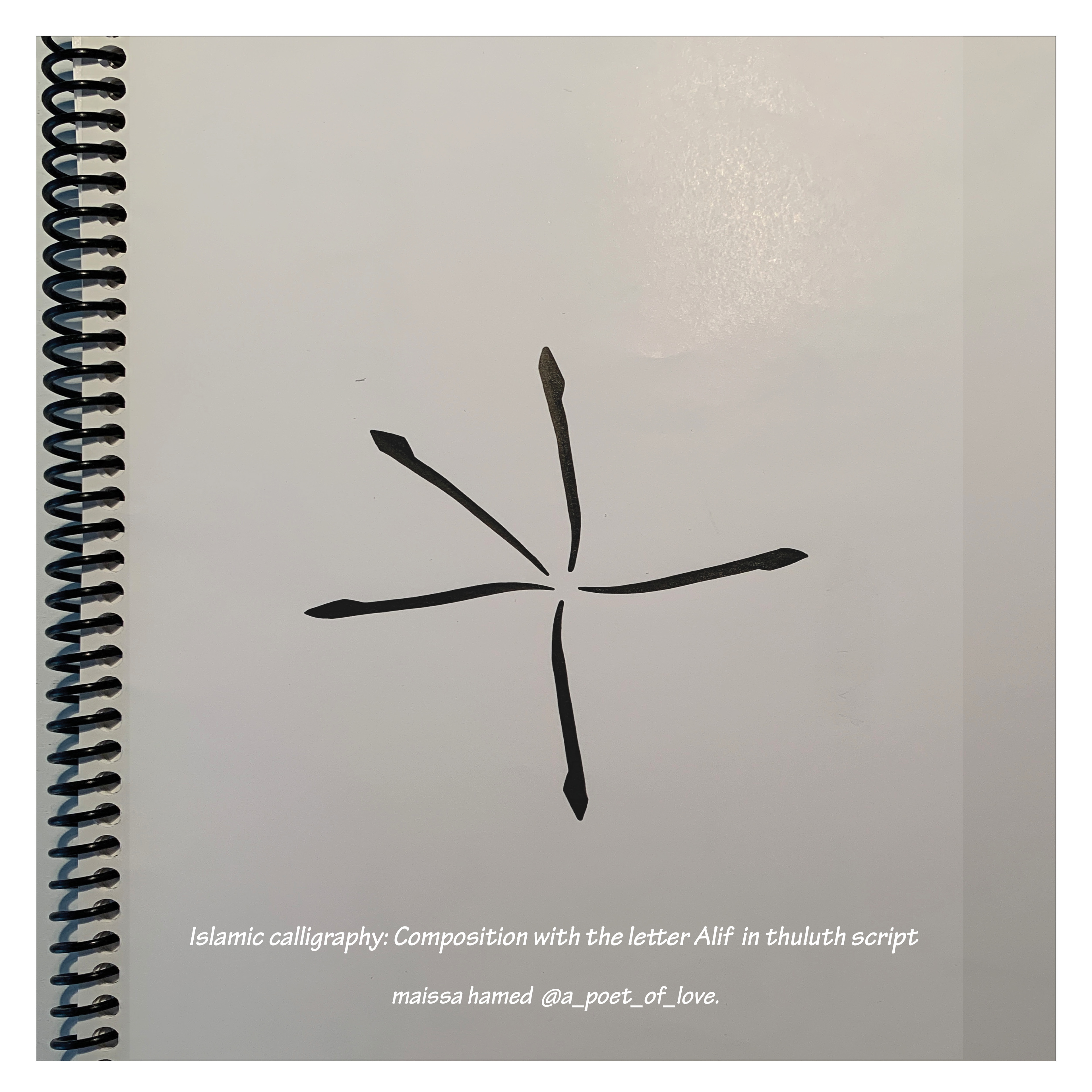 Calligraphy composition in Thuluth script.: Maissa Hamed ©