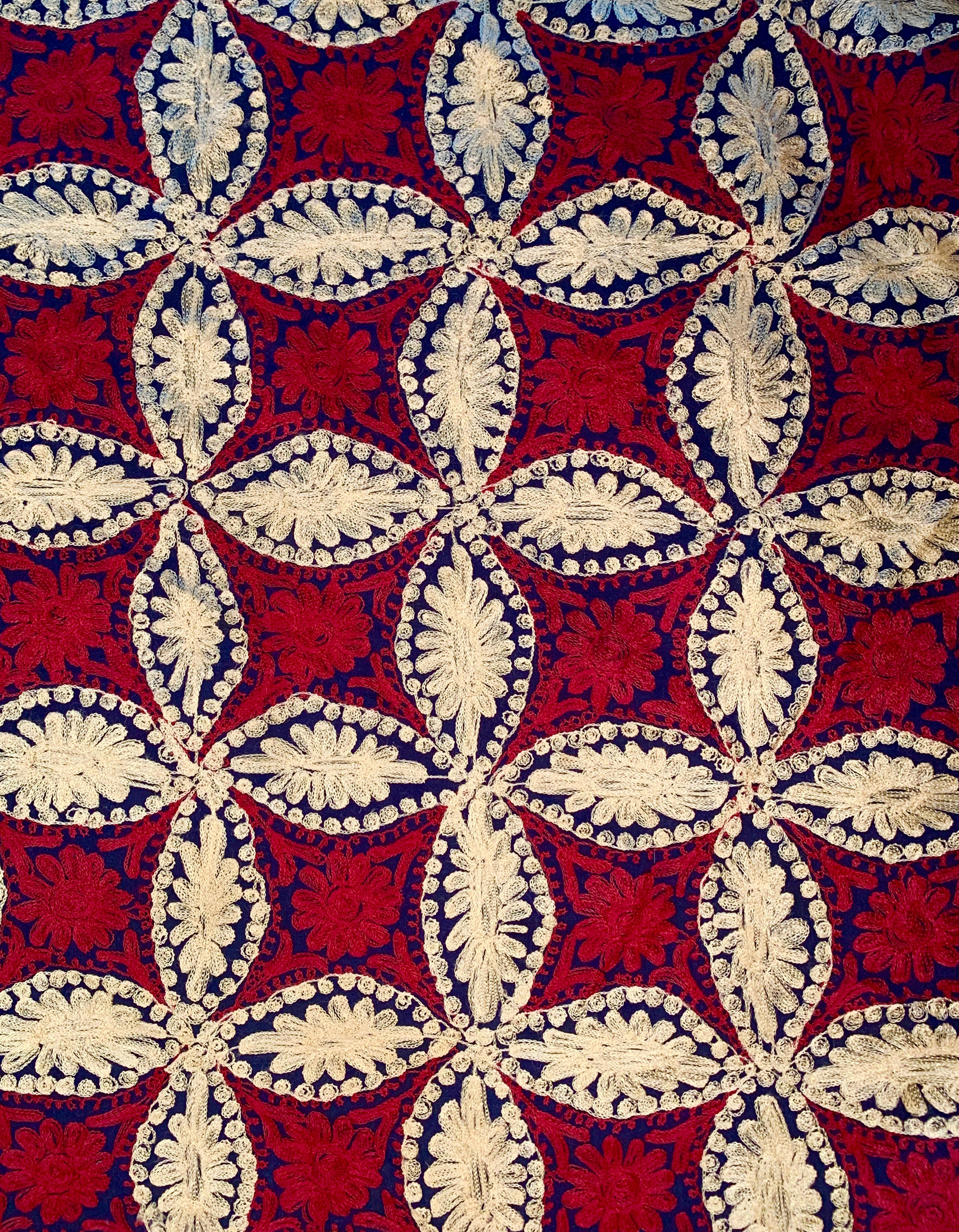 Hand-embroidered tablecloth motifs with golden silk threading, Syria: Photo: Maissa Hamed ©