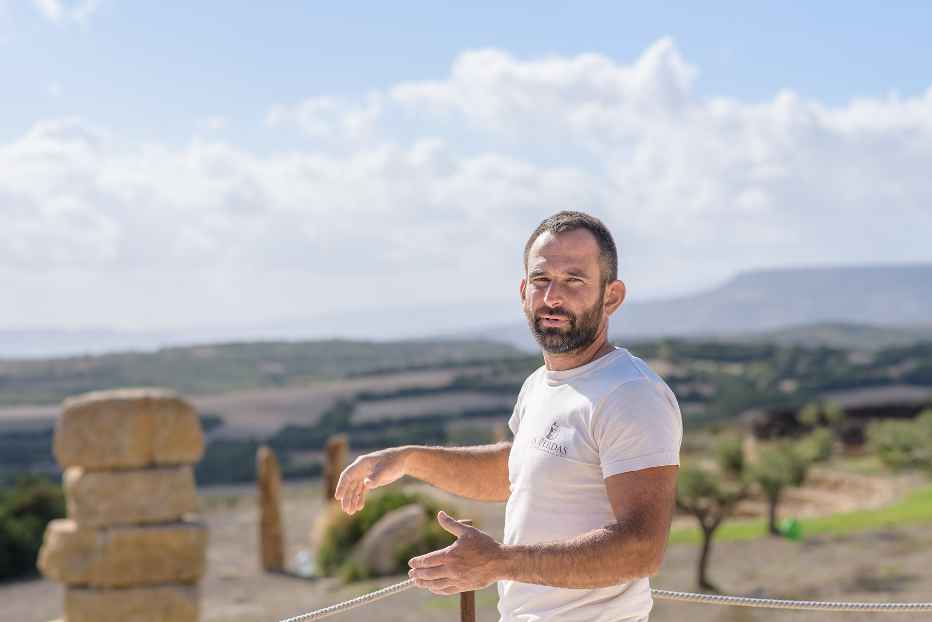 Claudio Ollanu, owner of Is Perdas