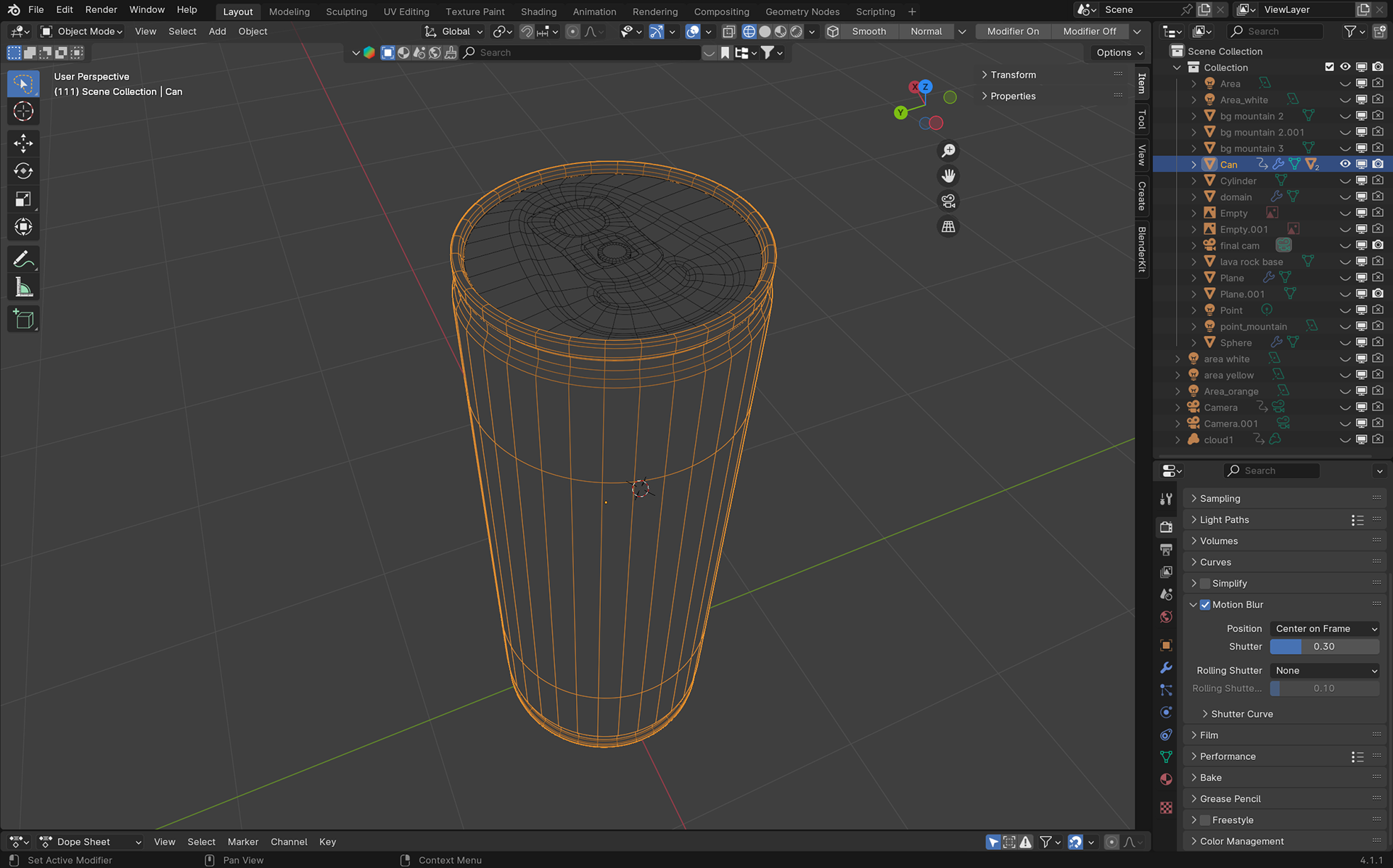 Mesh View: Can modeled by me
