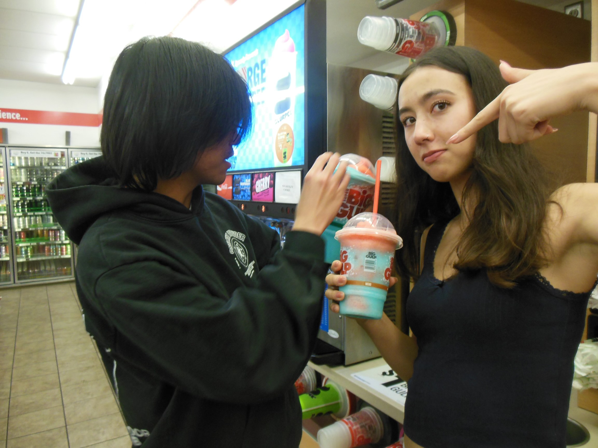 Slushies to end a hard day of filming
