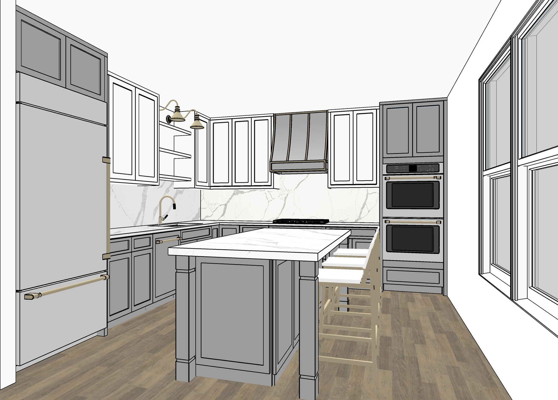 Proposed New Kitchen Rendering