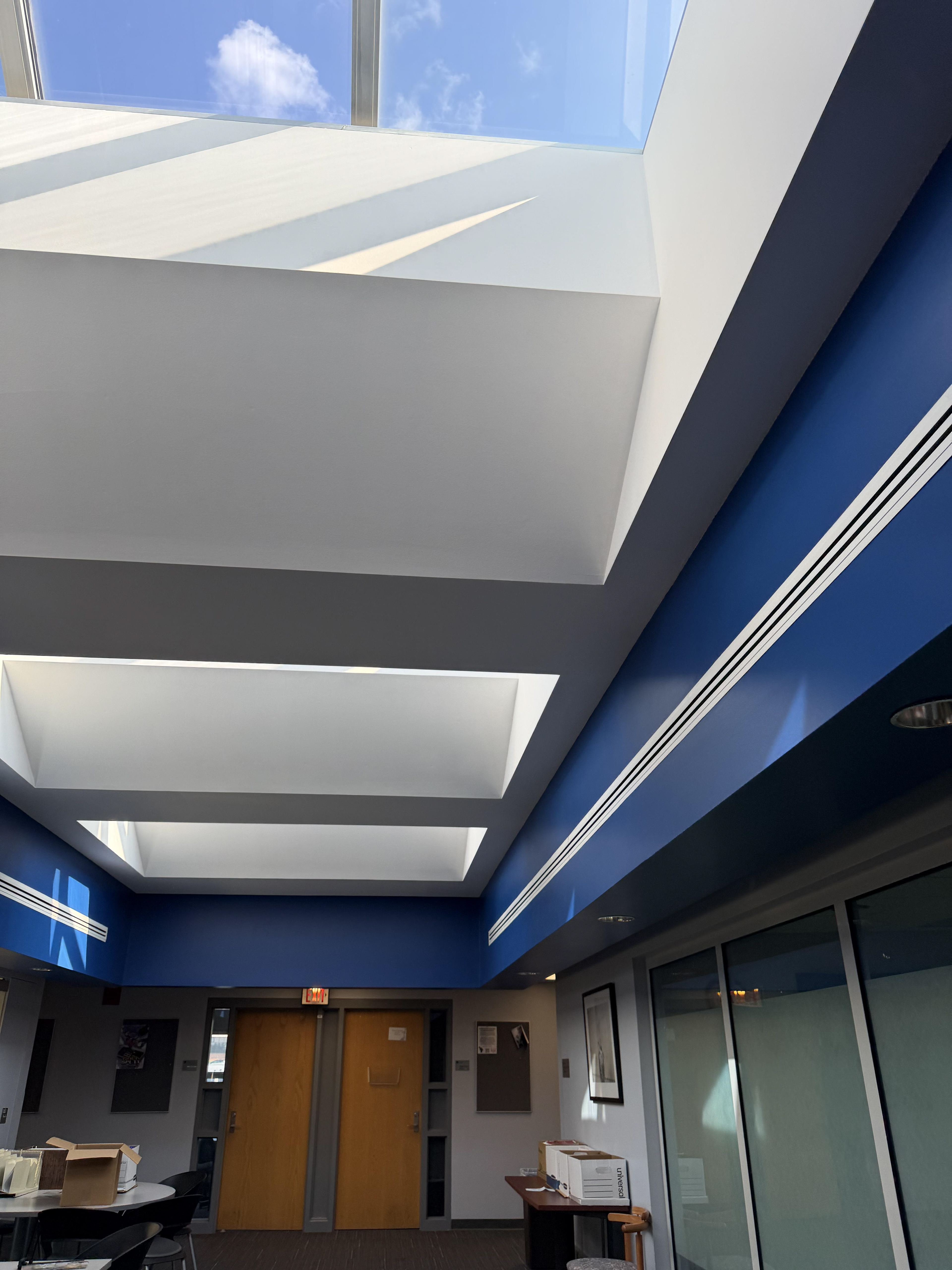 Skylight Painted Blue