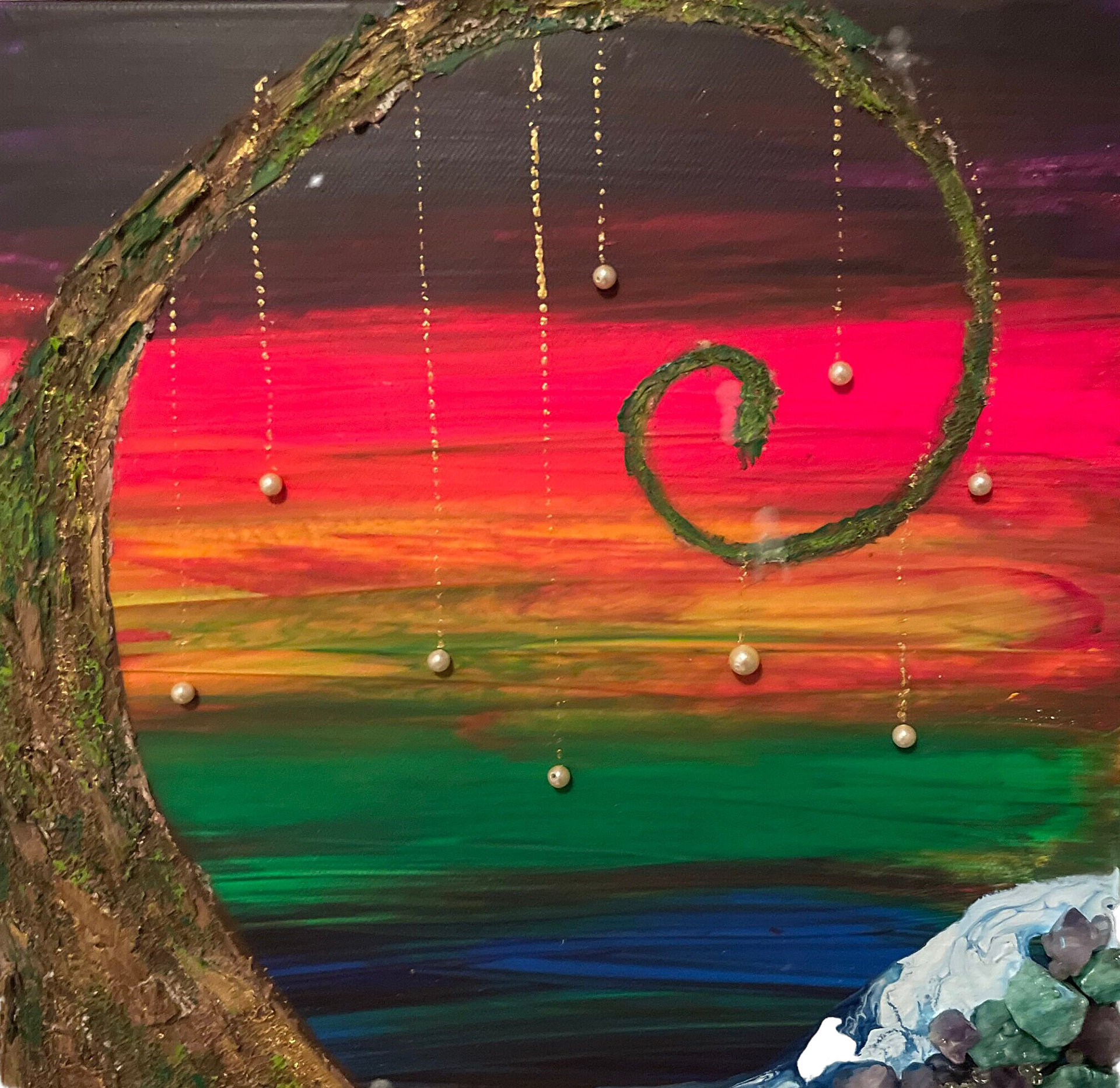 Whimspiral - Acrylic on Canvas 12"x12"