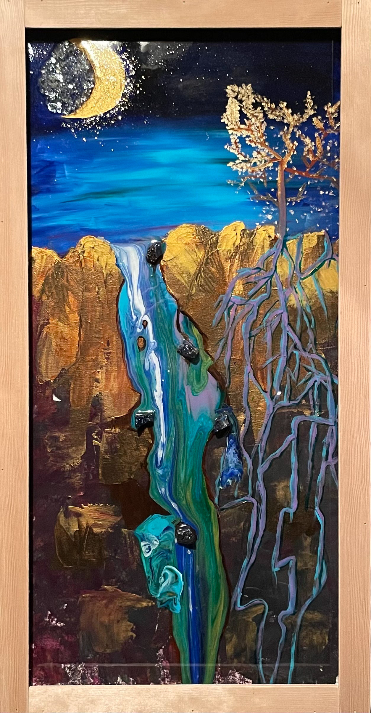 Custom Built Frame including black light strip + batteries