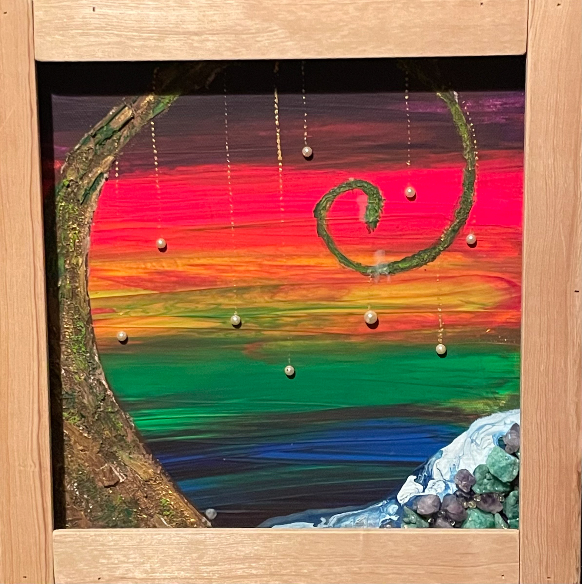 Custom Built Frame including black light strip + batteries