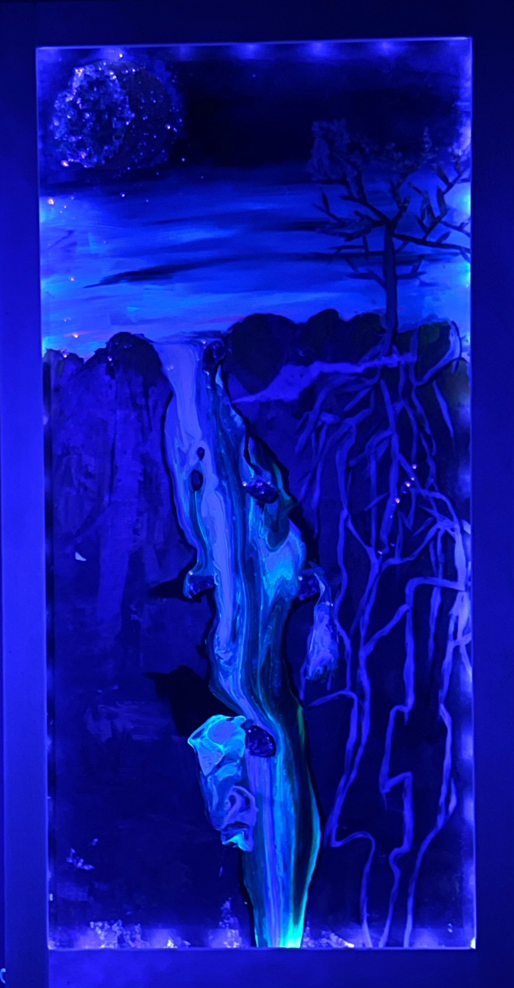 Blacklight frame ON position