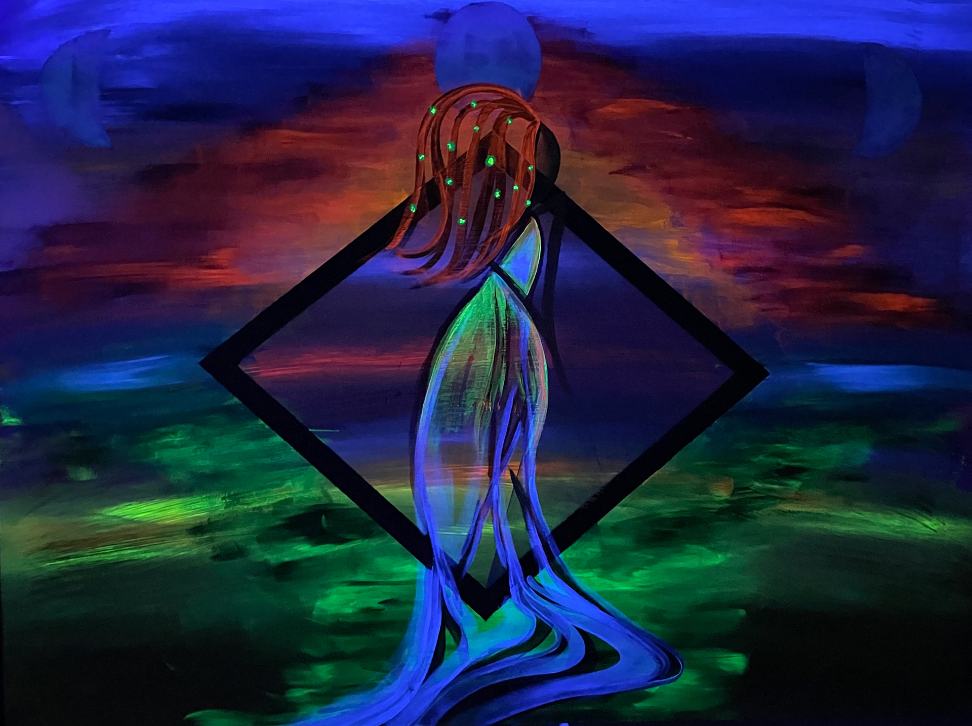 Higher Self Portrait - under black light