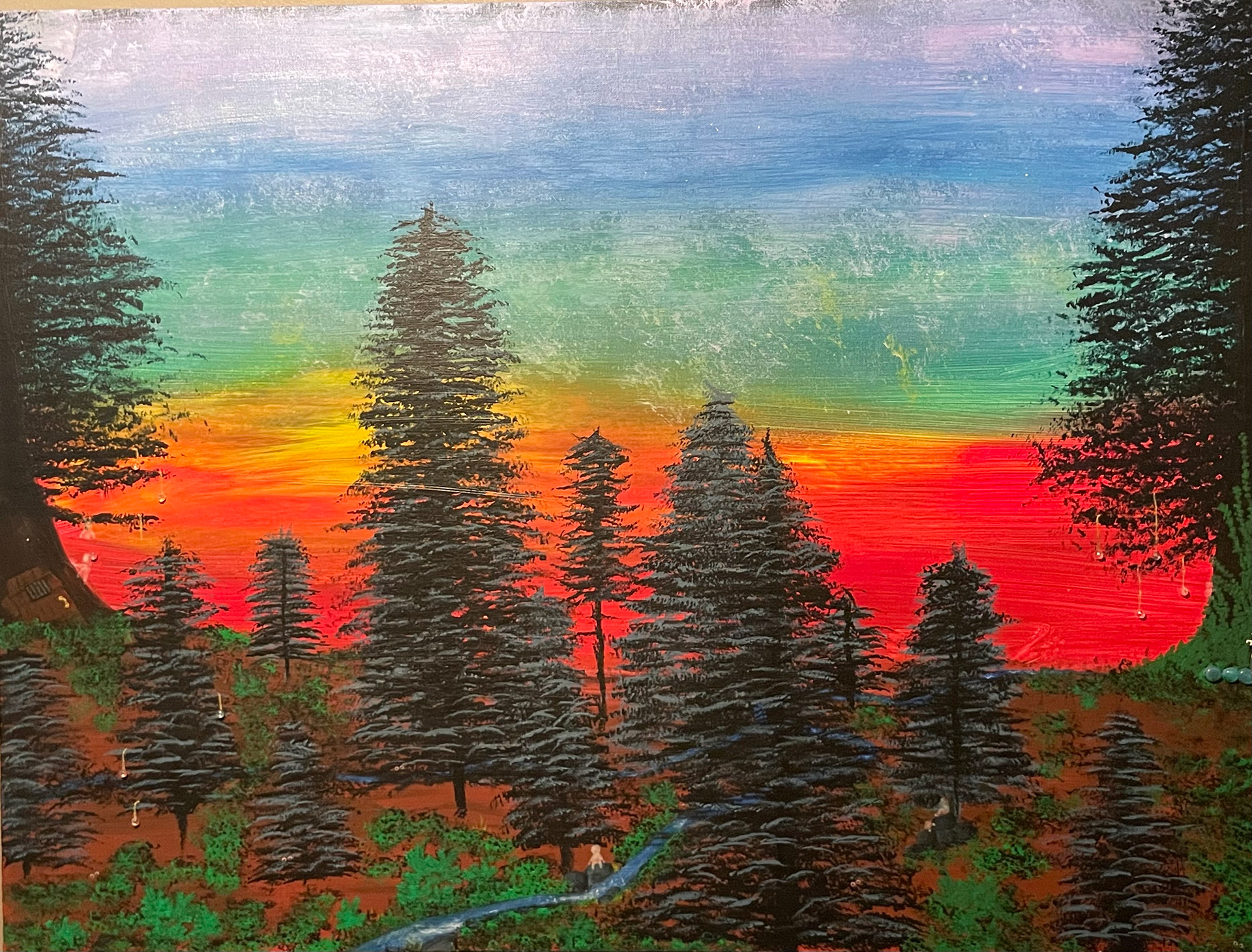 Forest thru the Trees - Acrylic on Canvas - 36"x48"