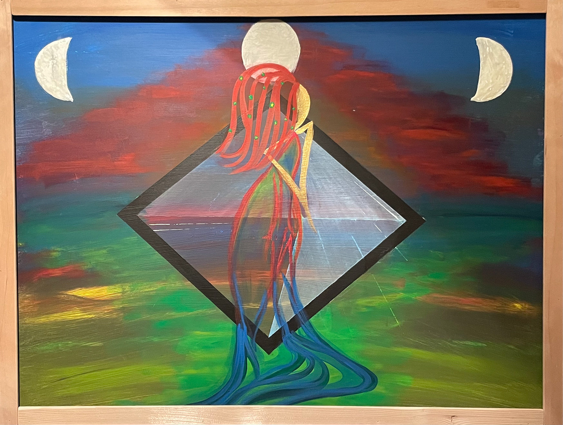 Custom Built Frame including black light strip + batteries