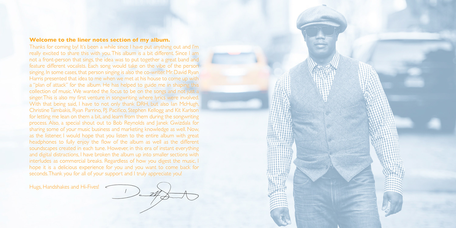 The digipak liner pages