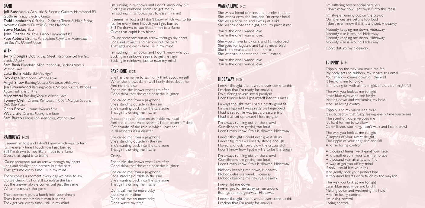 Liner booklet Lyrics 1