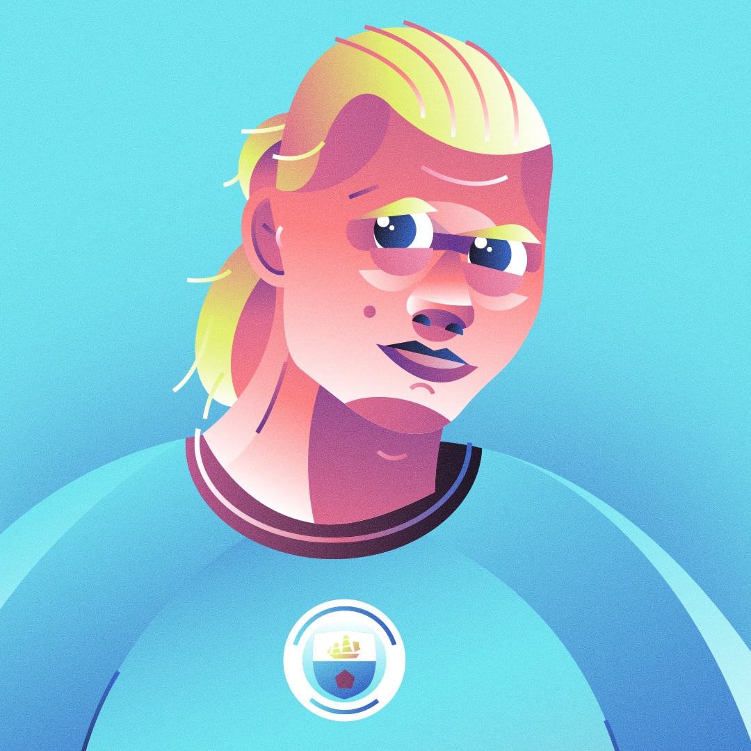 Erling Haaland illustration (Manchester City)