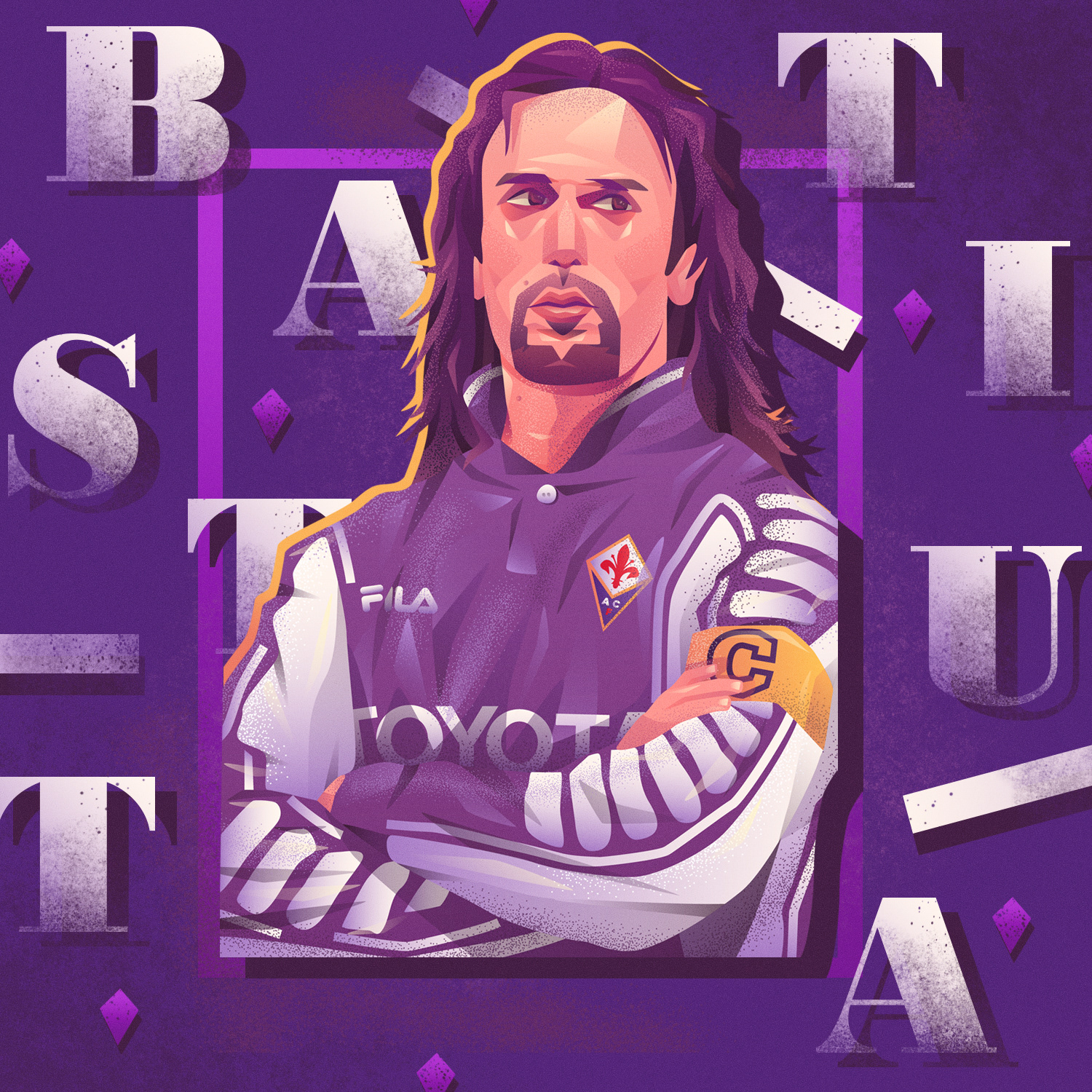 Gabriel Batistuta illustration (Fiorentina)