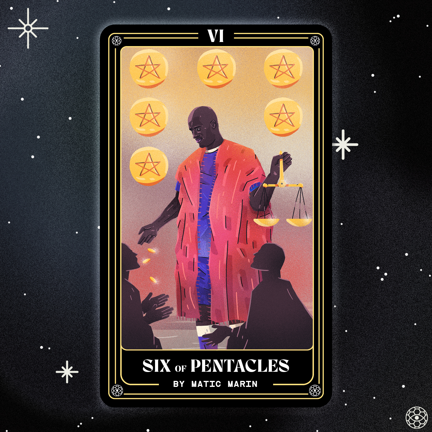 Didier Drogba illustration (Footy Tarot)