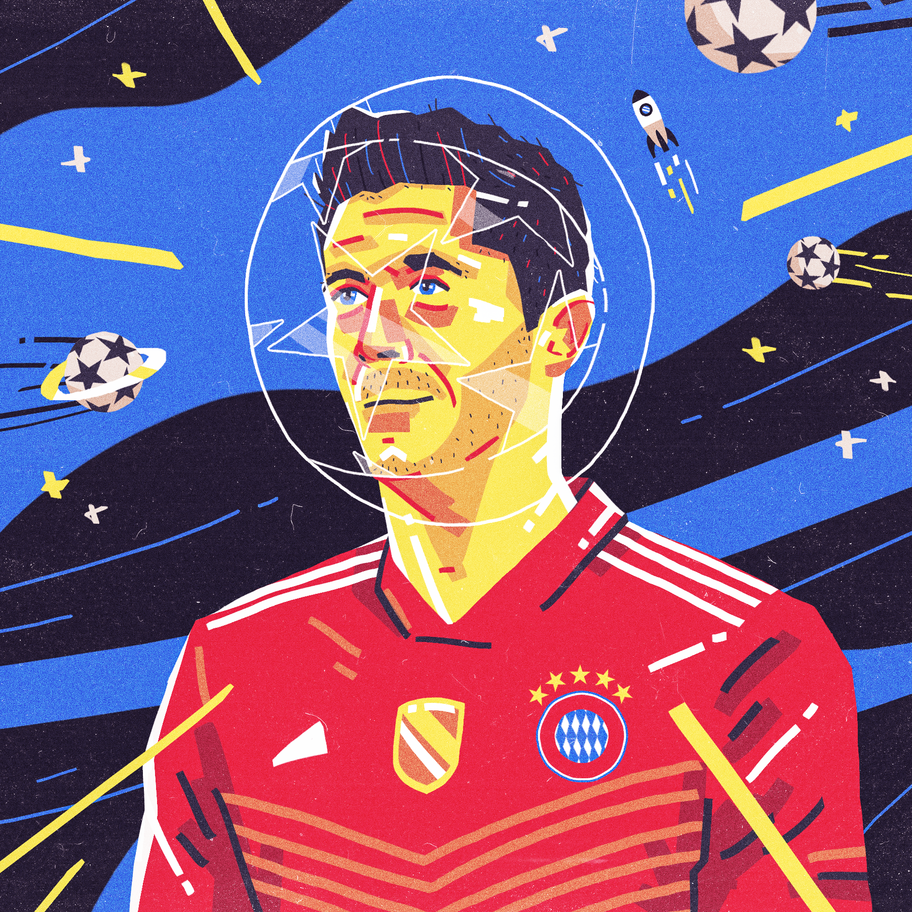 Robert Lewandowski illustration (Bayern Munich) 