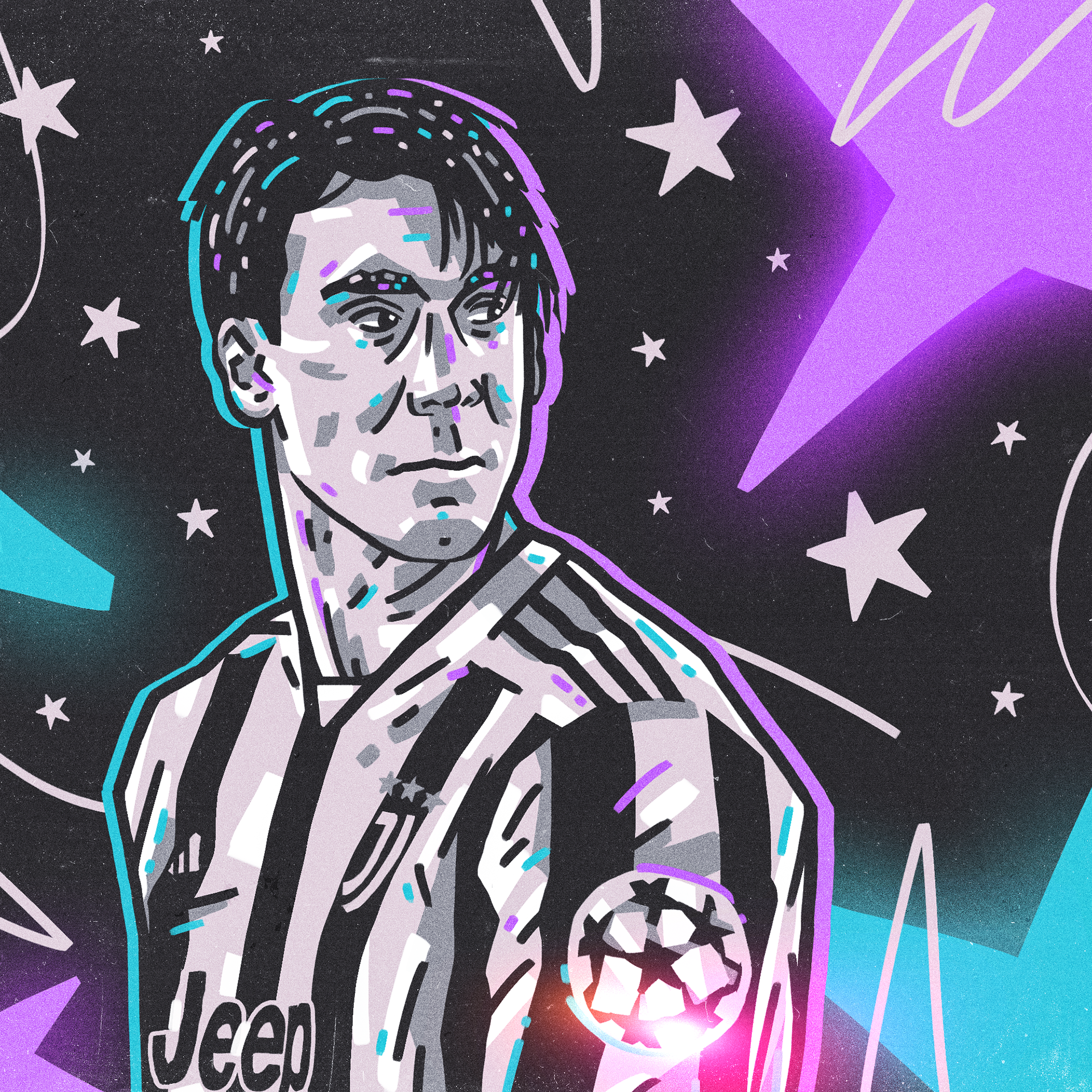 Dusan Vlahovic illustration (Juventus)