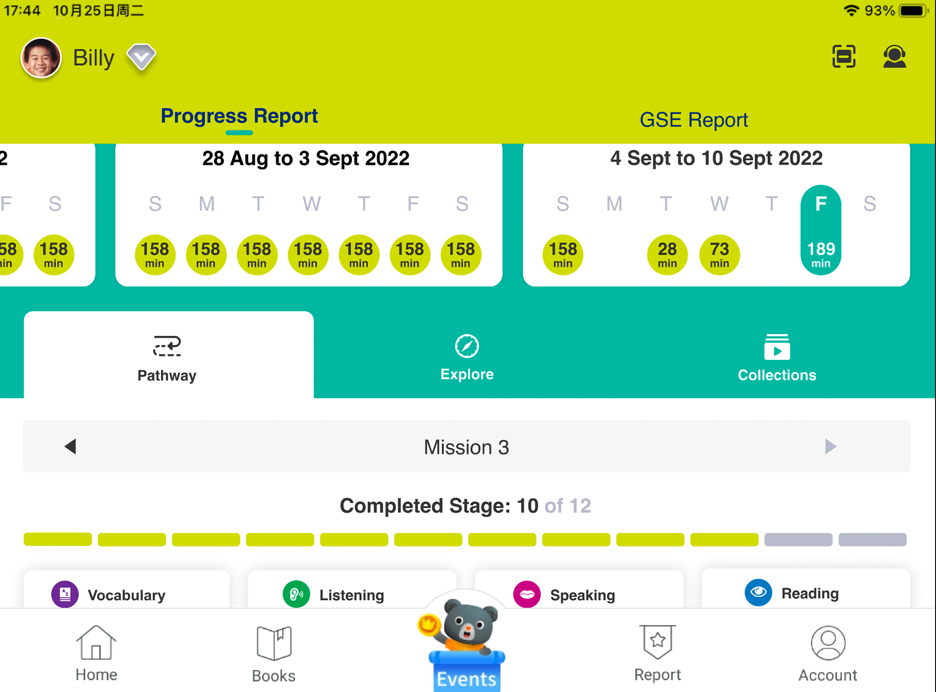 Parents' Report - iPad