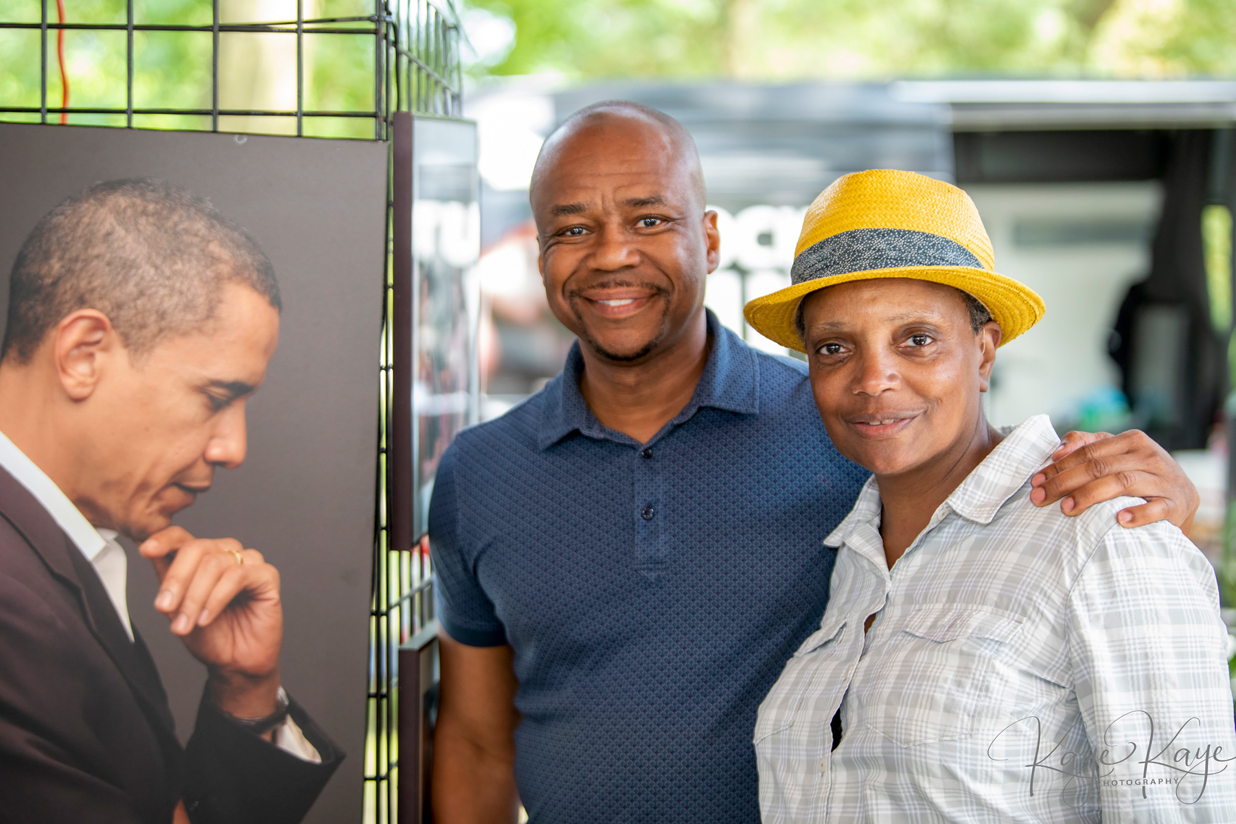 Former Mayor Lori Lightfoot and Rodney Wright