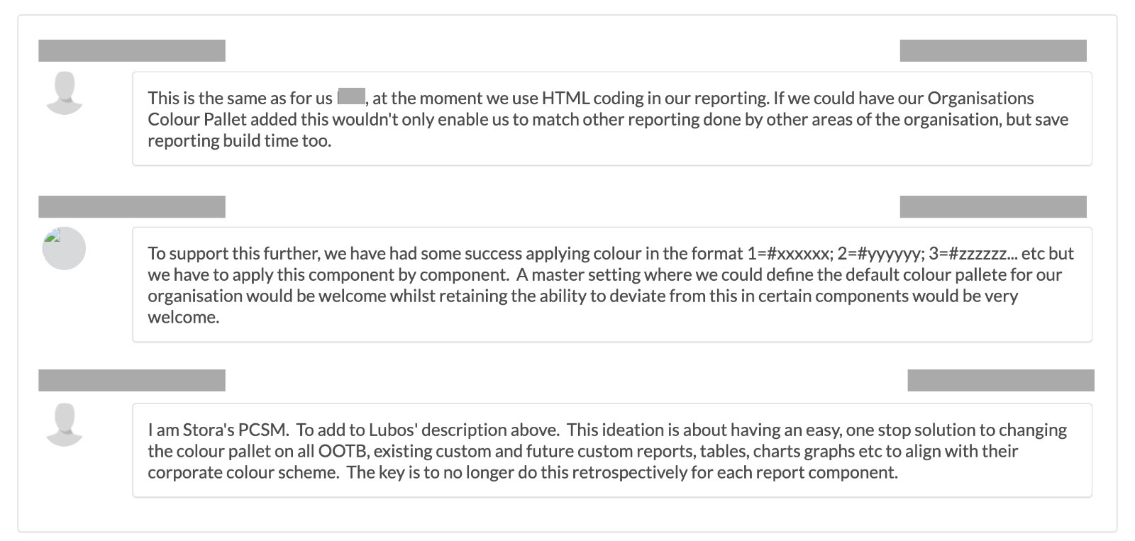 Customer feedback