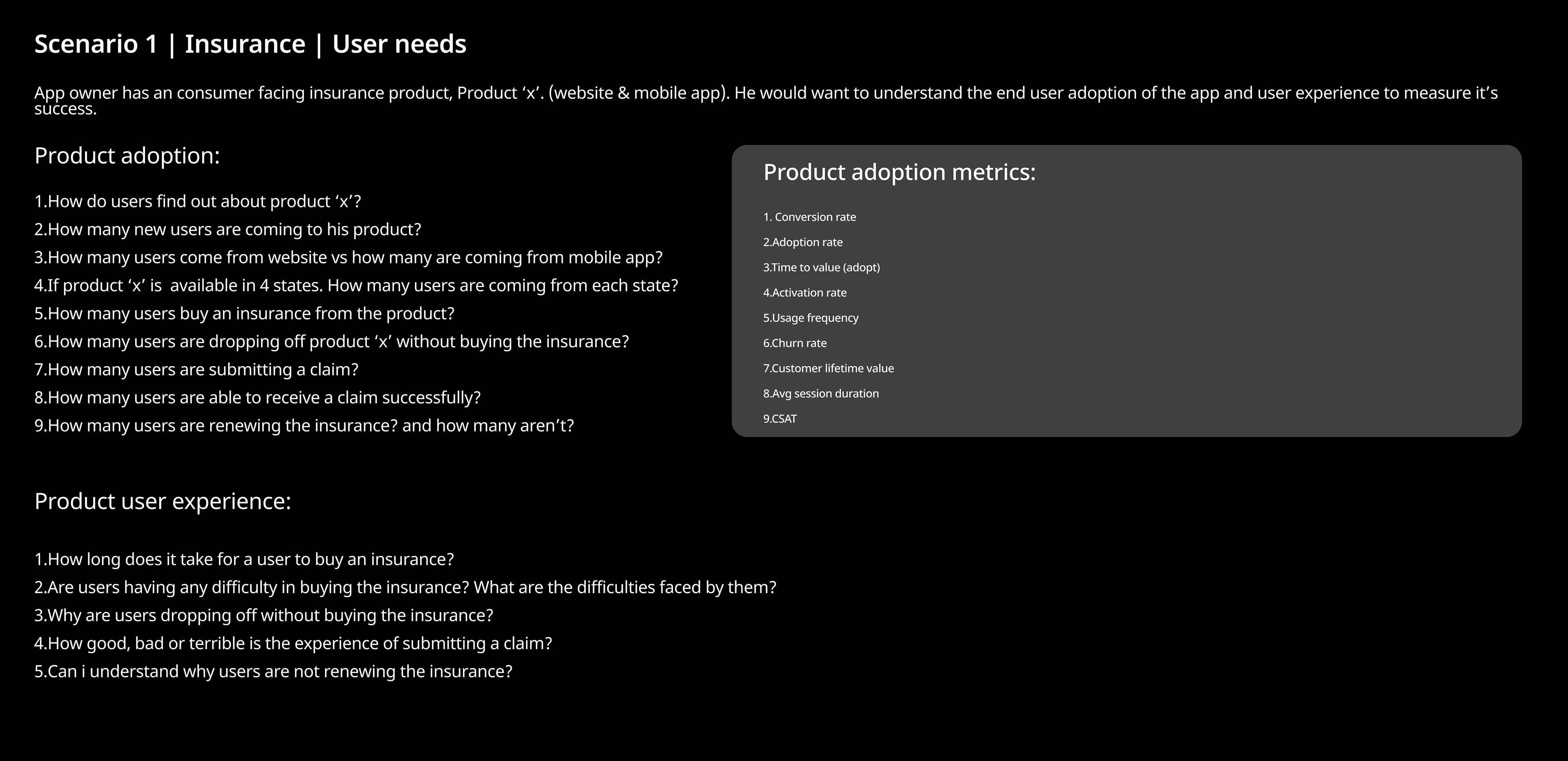 Detailed user journey with a sample domain