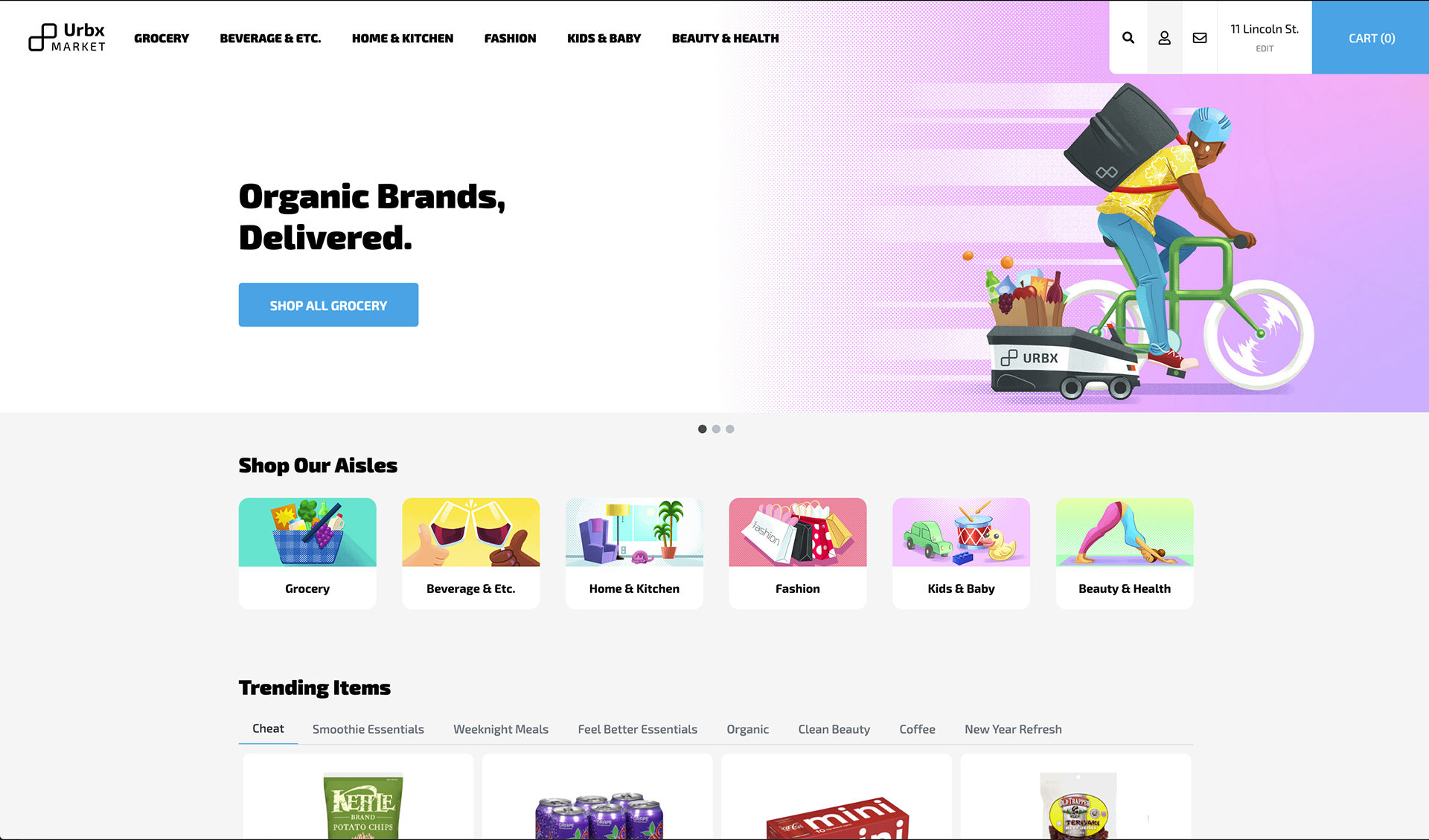 Spot Illustration for Urbx Market Website