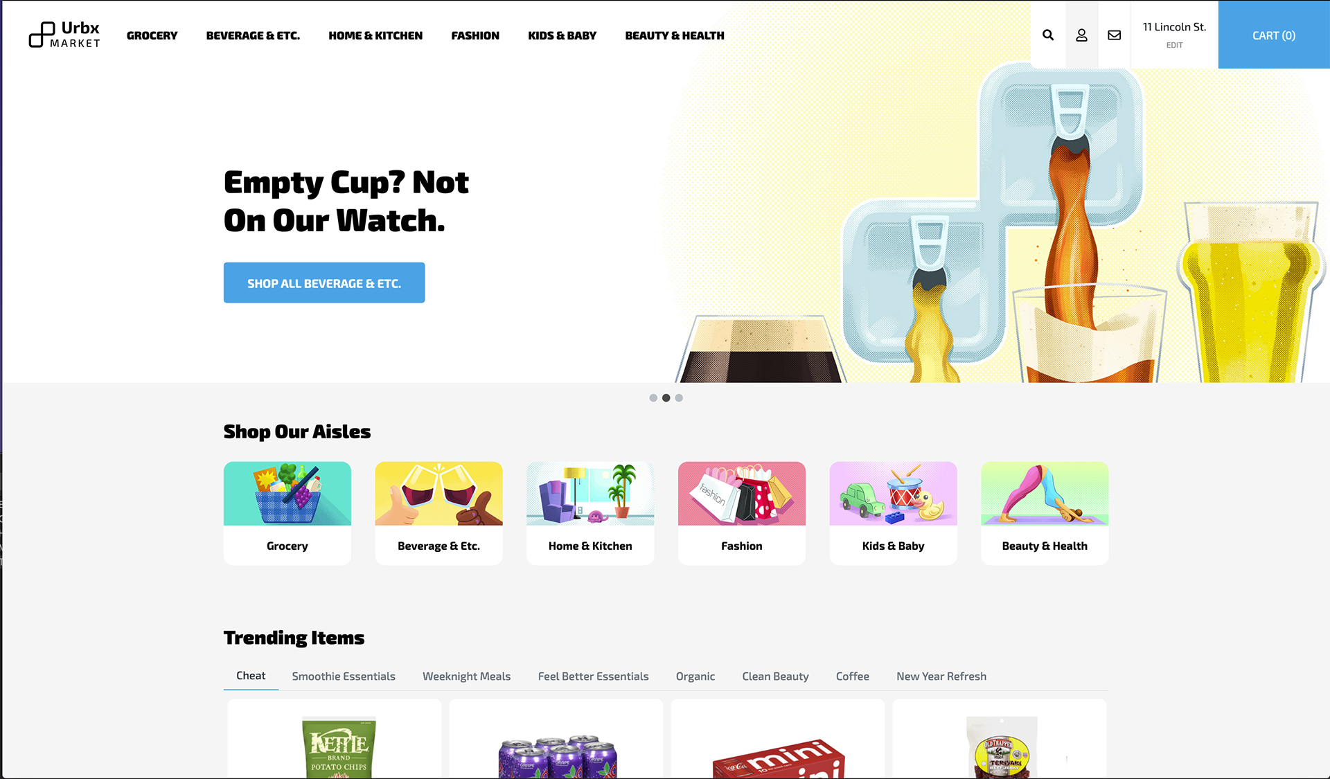 Spot Illustration for Urbx Market Website