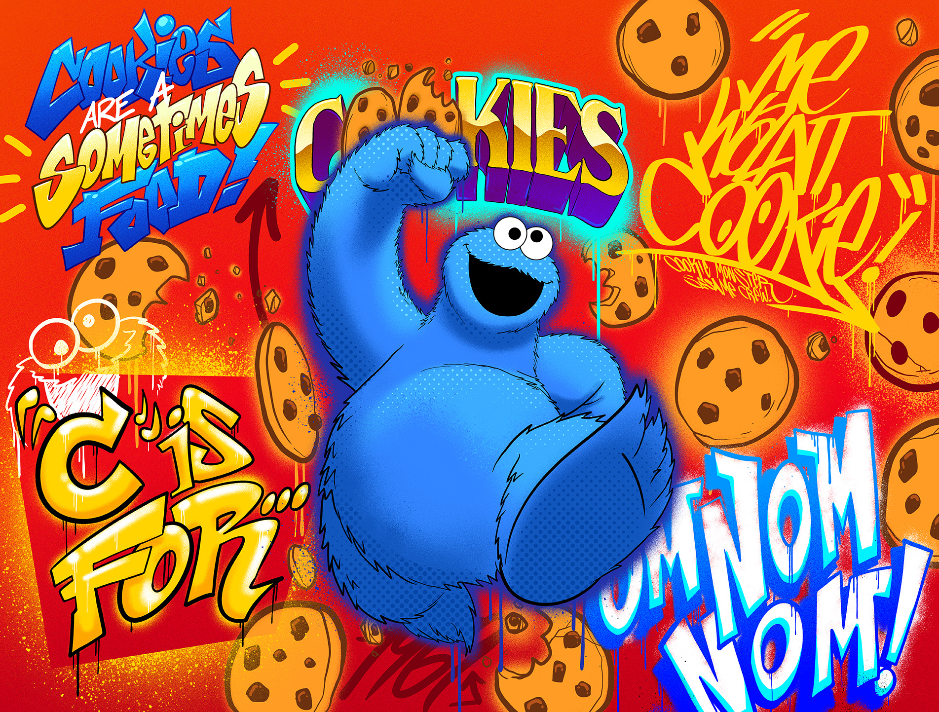 Cookie Monster Graffiti
