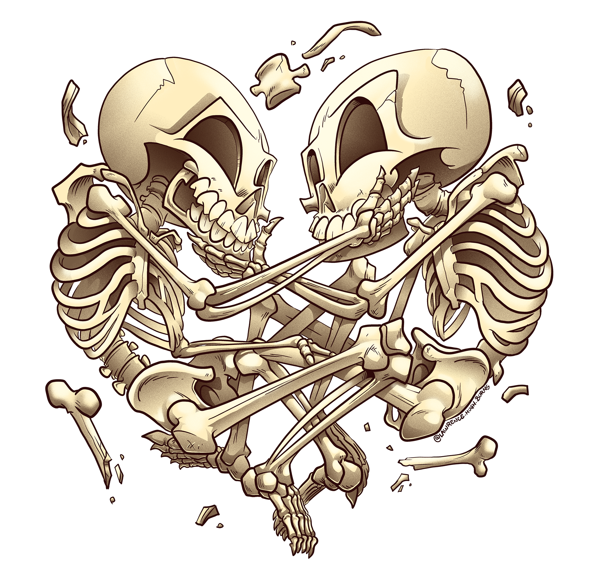 LOVE IS CUDDLING FOREVER.