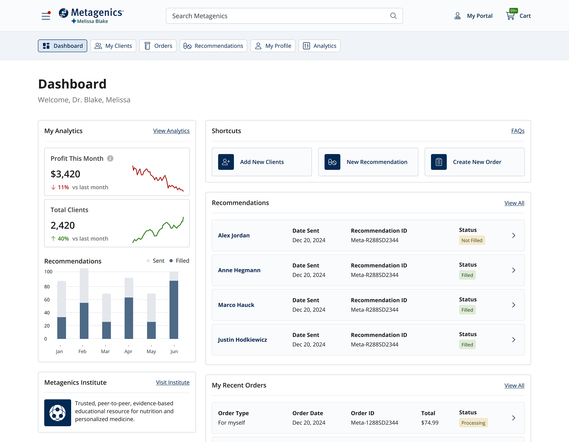 Practitioner Dashboard