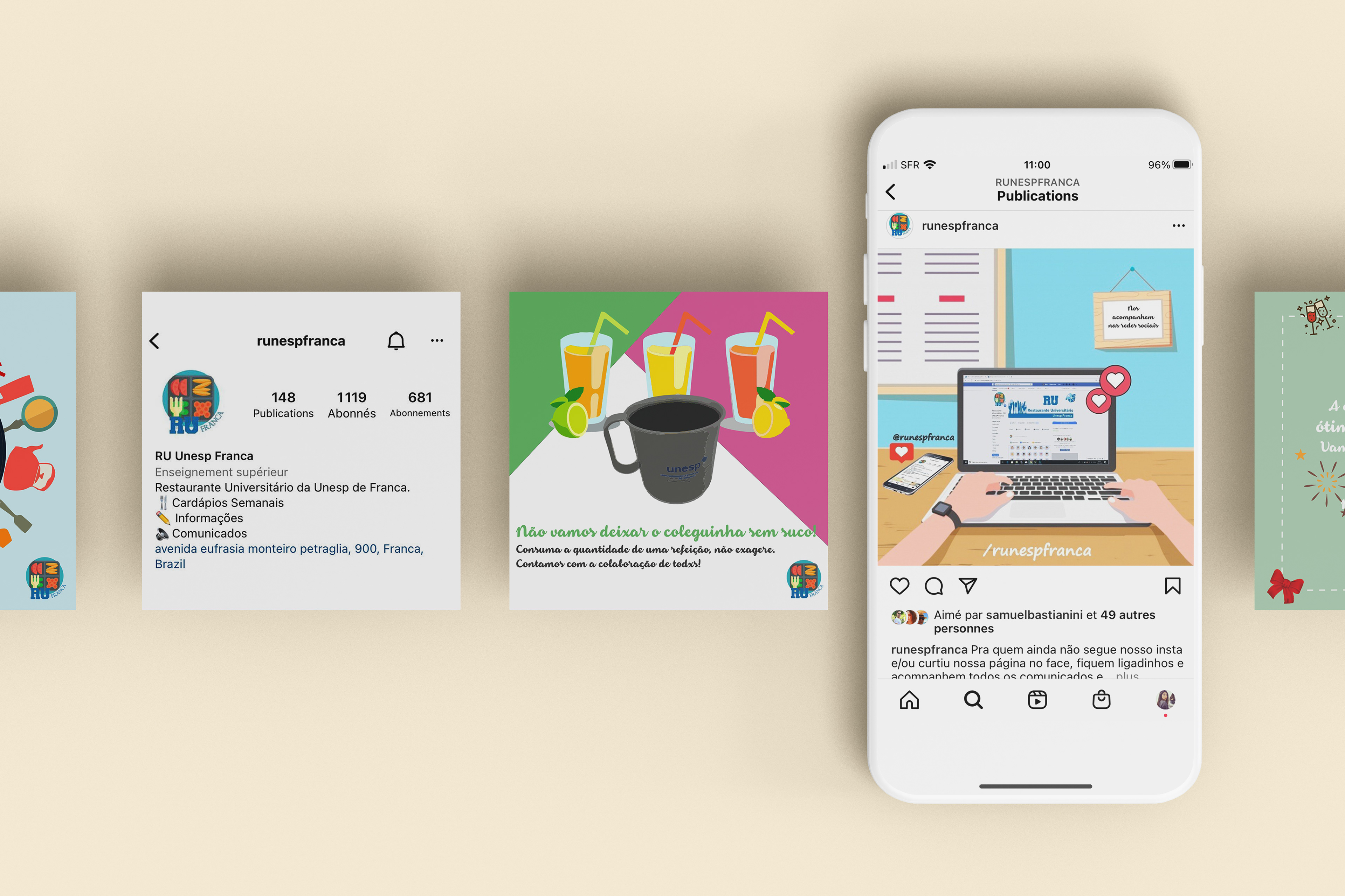La création Instagram du Restaurant Universitaire pour mieux communiquer avec les étudiants