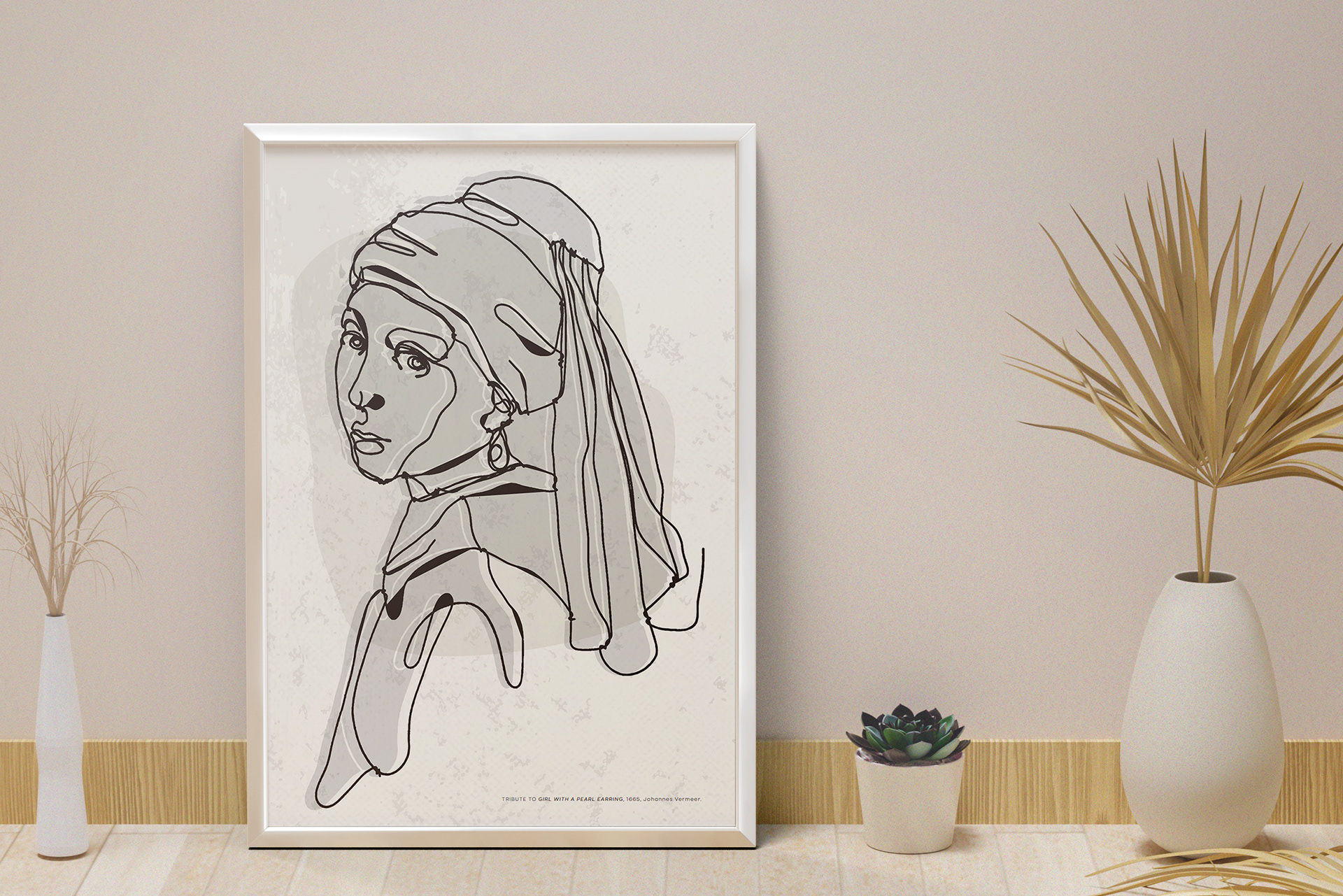 Framed "Tribute to Vermeer"