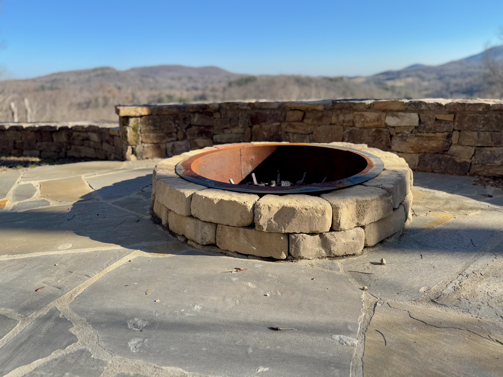 Stone Wall and Fire Pit