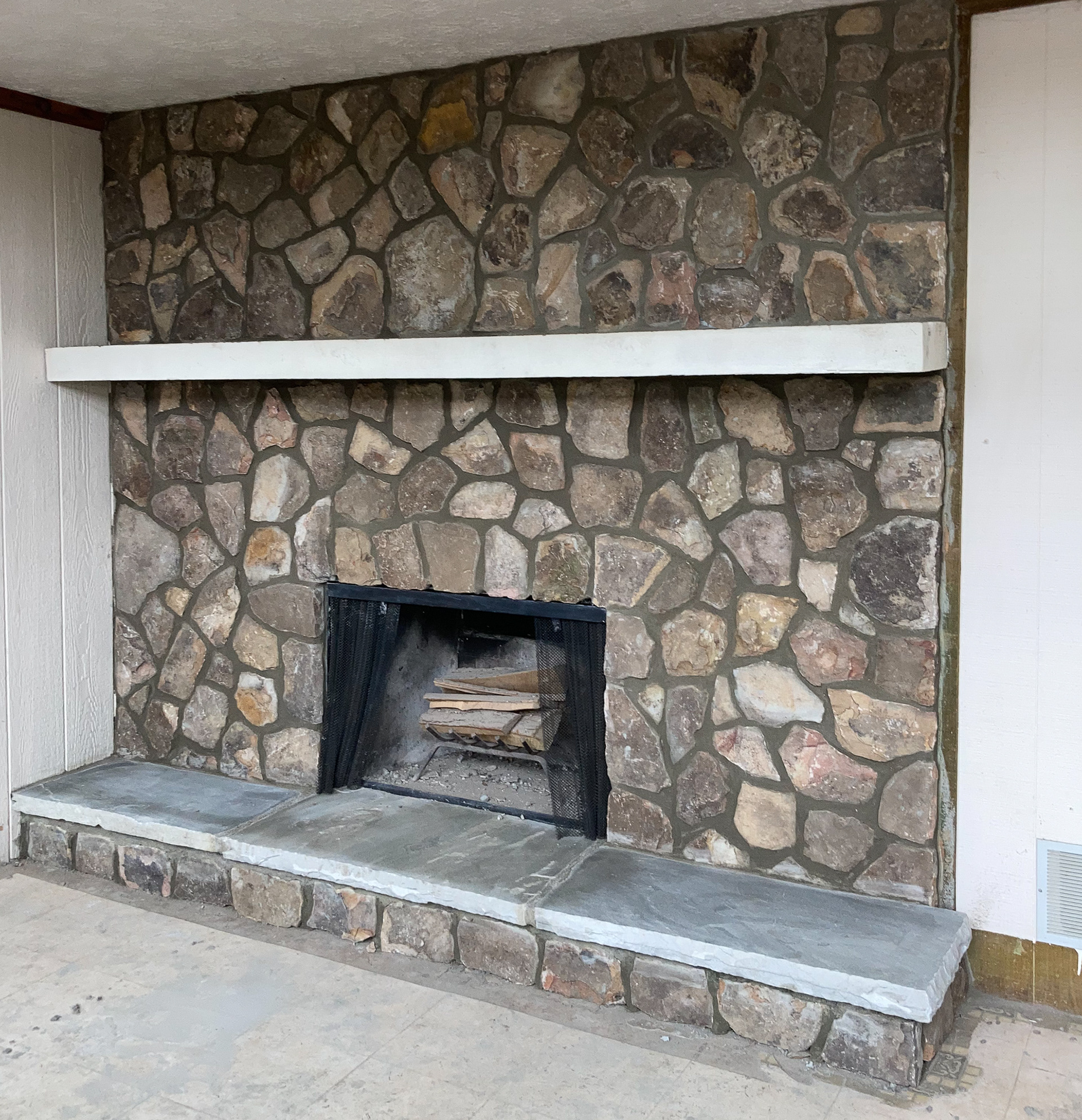 STONE CHIMNEY REBUILD
