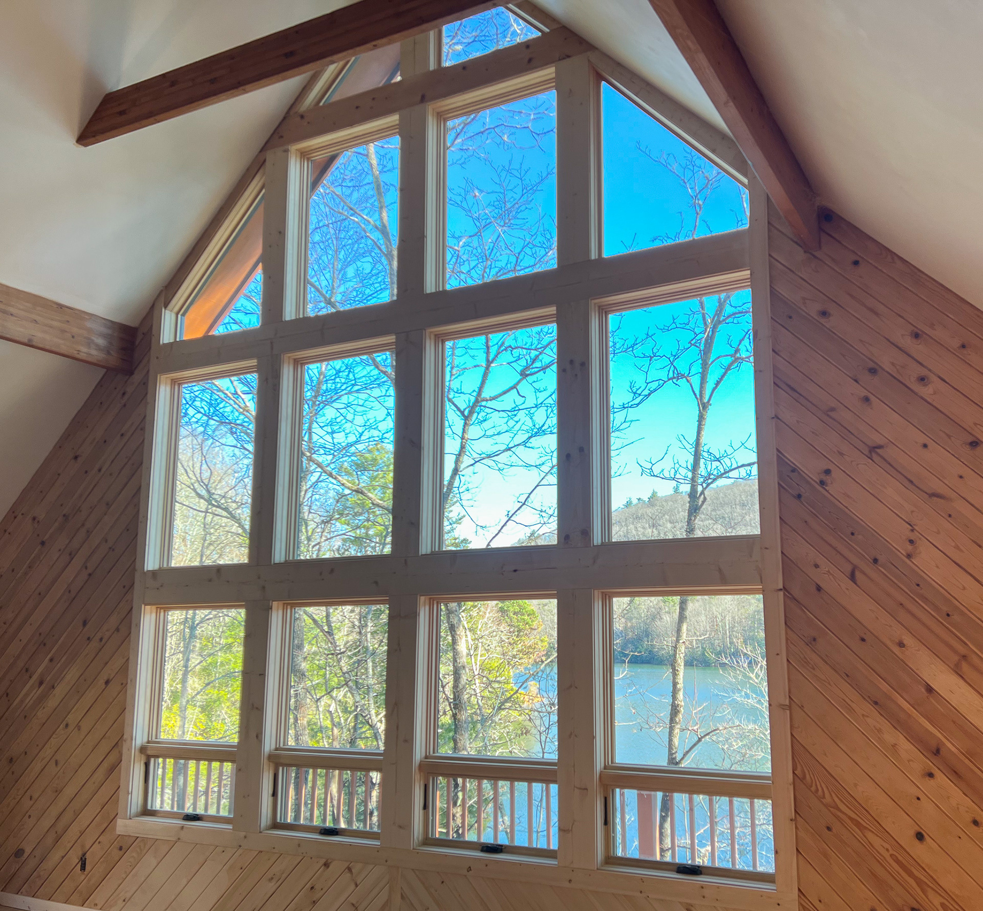 All new windows and trim were installed.