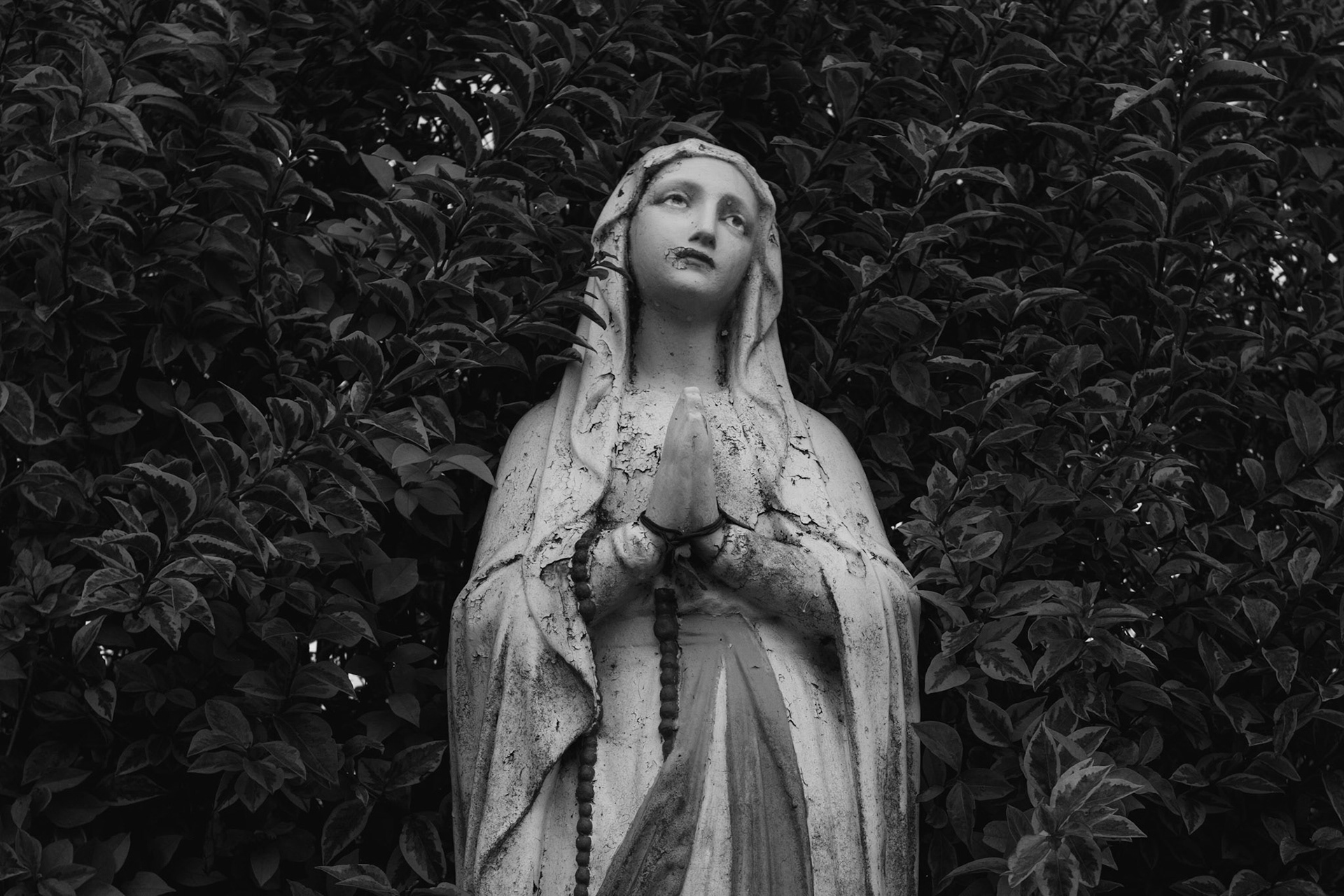MOYLOUGH, IRELAND - SEPTEMBER 02, 2017: A statue of the Virgin Mary is seen on the side of the road near Tuam. Despite the general population showing outrage for the treatment of infants at the hands of local Catholic institutions, the devotion to the church still strong in this part of the country. CREDIT: Paulo Nunes dos Santos for The New York Times