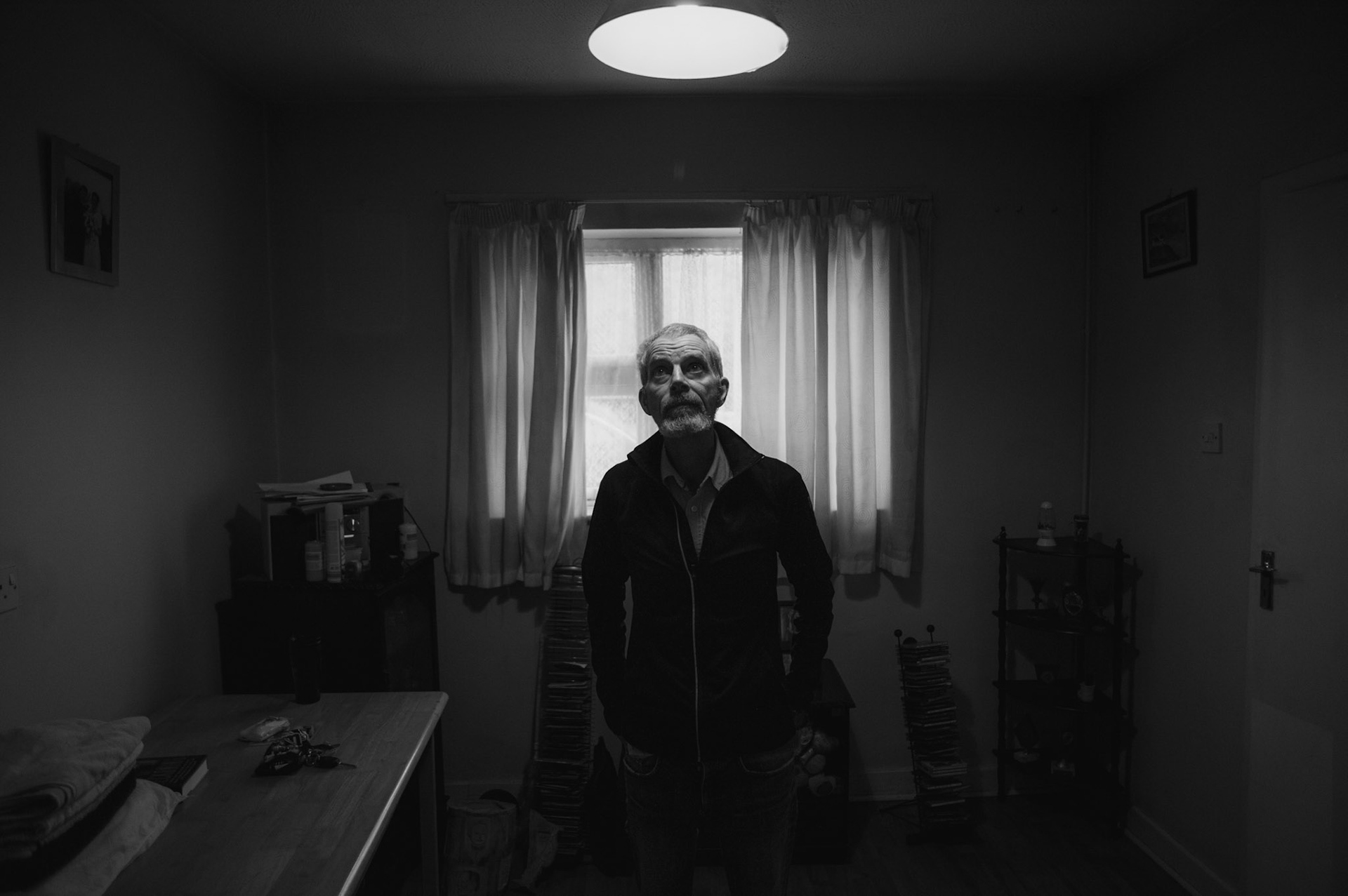 TUAM, IRELAND - AUGUST 24, 2017: Frannie Hopkins, who at age of 12 in 1975, while playing with a friend, found the remains of children at St. Mary’s Mother and Baby Home in Tuam, poses for a portrait at his house in Tuam, Ireland. CREDIT: Paulo Nunes dos Santos for The New York Times