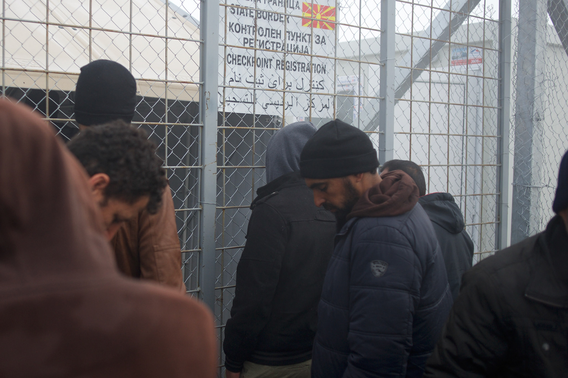 Syrian refugees await the re-opening of the border post between Greece and Macedonian near the small village of Idomeni, Greece. Around 13,000 migrants and refugees, mostly from the Middle East and African nations, are believe to be stranded here awaiting a chance to proceed their journey towards Germany and other northern European countries.