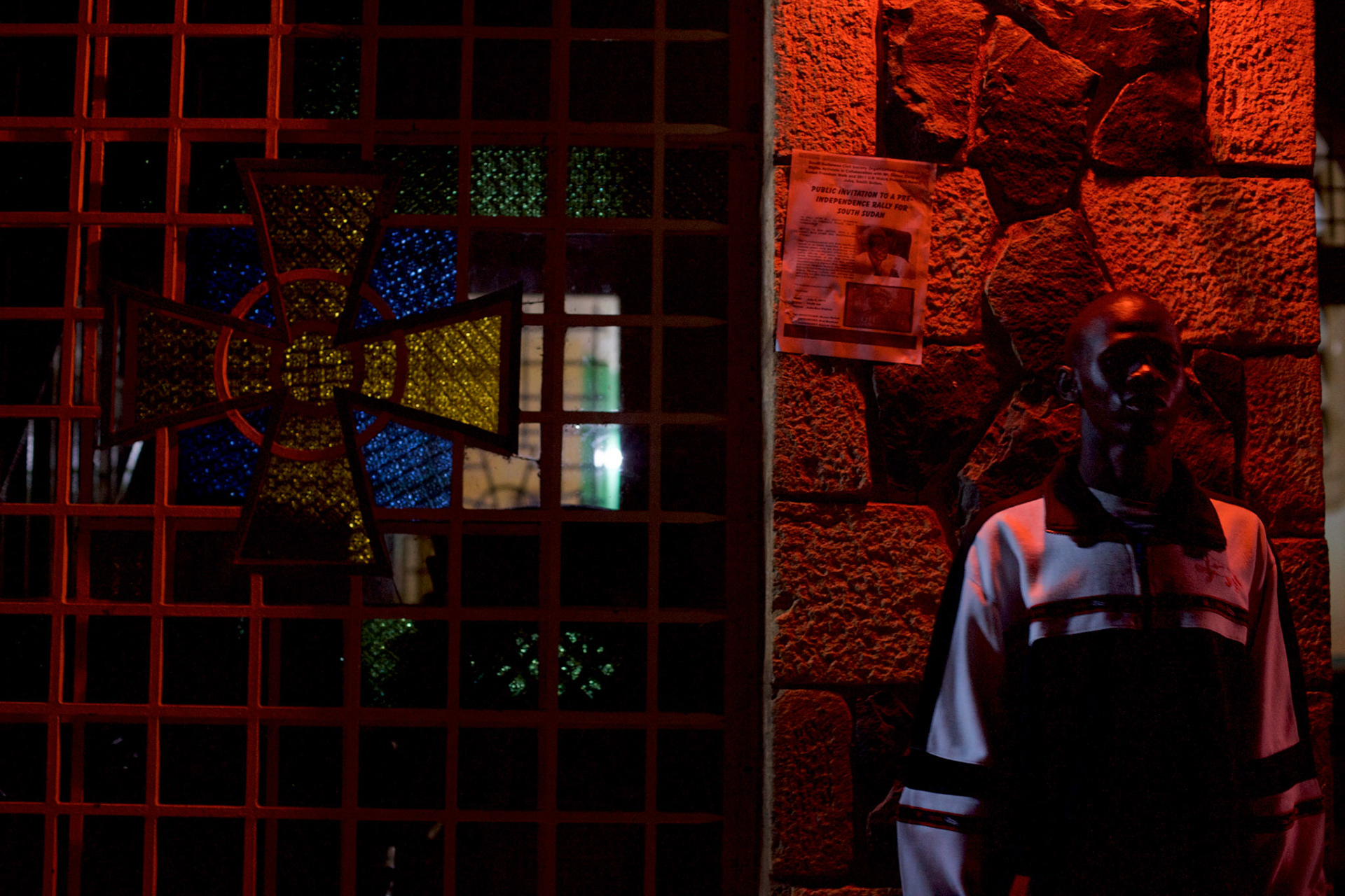 A South Sudanese man attends mass at a church in central Juba, hours after South Sudan was officially declared an independent nation.