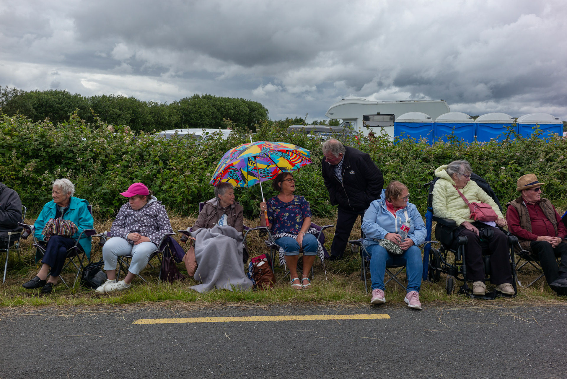 People watch as several flute bands march during the annual Orange Order parade at Rossnowlagh Beach in Co. Donegal, Ireland, on July 06, 2024. Around 50 Orange lodges from Ireland and across Northern Ireland paraded down a country lane towards the seaside village of Rossnowlagh on Saturday, the only annual Orange Order parade in the Republic of Ireland. Thousands of people have attended the annual Orange Order parade which traditionally takes place on the Saturday before the main Twelfth demonstrations in Northern Ireland.