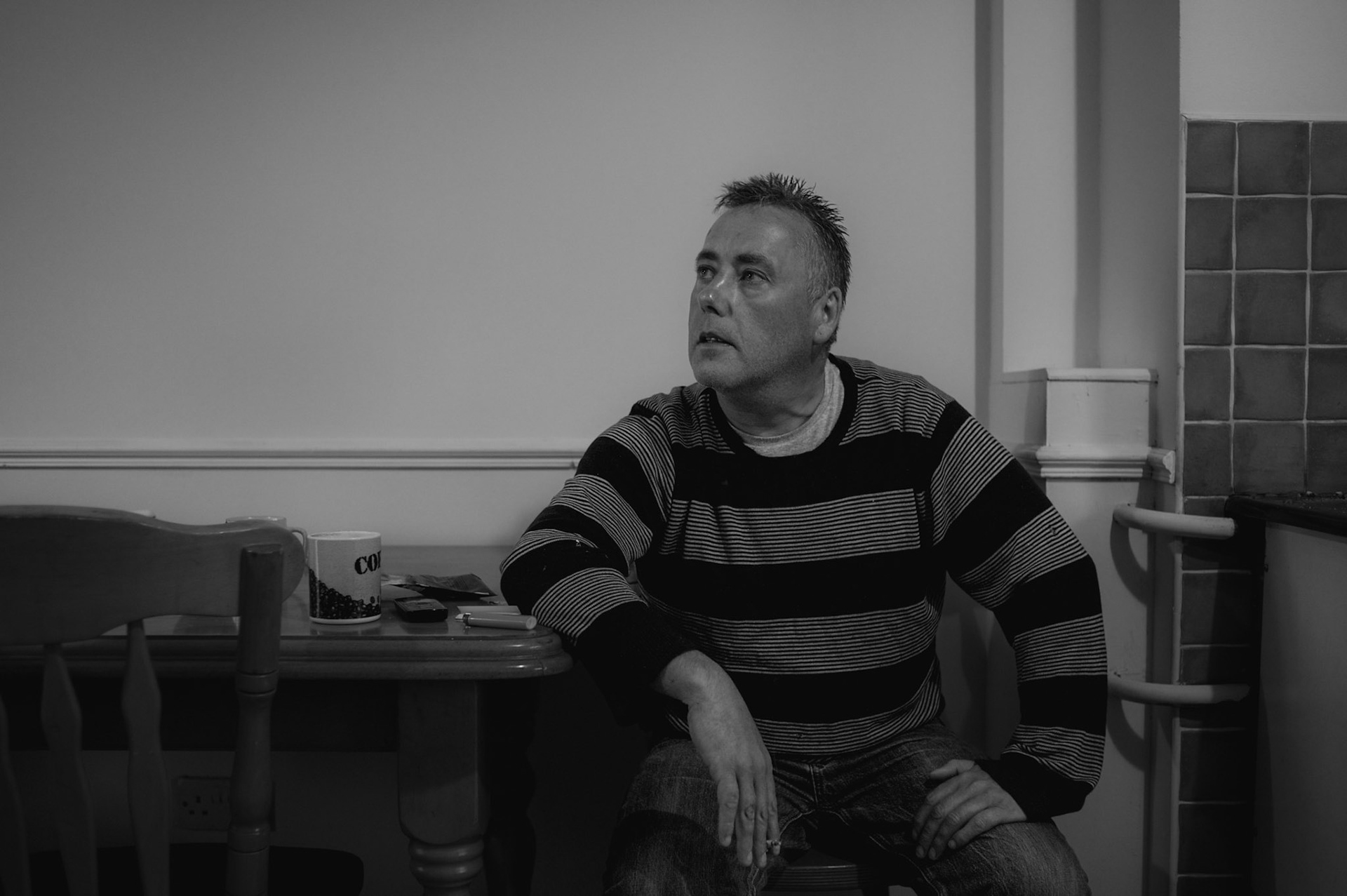 TUAM, IRELAND - JUNE 06, 2014: Barry Sweeney recounts, at his home in Tuam, the day when in 1975 he and his friend found bones and sculls of children at a site in the ‘Home’, an old orphanage called St. Mary’s, run by Sisters of Bons Secours between the years of 1925 and 1961. Mr. Sweeney’s account have recently been used by Catherine Corless, a local historian, to identify a grave site claimed to be the resting place of 796 children, most of them infants, who died at the ‘Home’. The story that emerged from Corless’s research has been reported in recent weeks in dramatic headlines around the world, with many describing the site, used in the past as a septic tank for the orphanage, as a mass grave. CREDIT: Paulo Nunes dos Santos for The New York Times