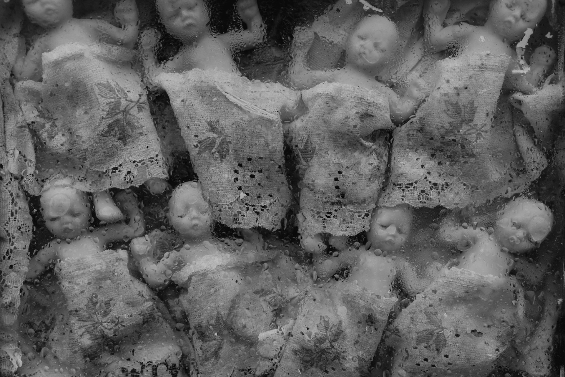 TUAM, IRELAND - SEPTEMBER 27, 2022: An art piece created by local historian, Catherine Corless, honouring hundreds of infant bodies buried in the grounds of the former St. Mary’s Mother and Baby Home, can be seen on display on a wall of the site of the former institution in Tuam, Ireland, on September 27, 2022.  In 2014, Mrs. Corless went public with information concerning the deaths of 798 children at St. Mary’s Mother and Baby Home, a maternity home for unmarried mothers and their children run by the Bon Secours order in Tuam. Corless' research led her to conclude that almost all had been buried in an unmarked and unregistered site at the Home. Subsequent excavations carried out by an Irish government appointed Commission, found a significant quantity of human remains in a vault with twenty chambers, believed to be part of an old septic tank from the period the site was use as a workhouse. CREDIT: Paulo Nunes dos Santos for The New York Times