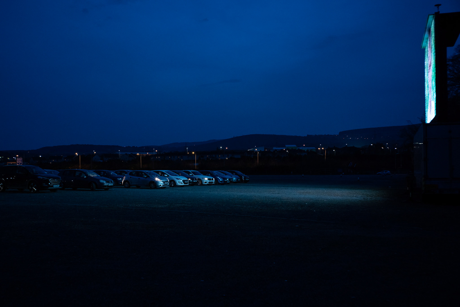 15) Despite the emergente popularity of drive-in theatre experience during the Coronavirus pandemic,  the authorities were forced to set up harsher restrictions on social gatherings due to the increasing of infections and deaths in the country. Dublin, Ireland - March 23, 2020.