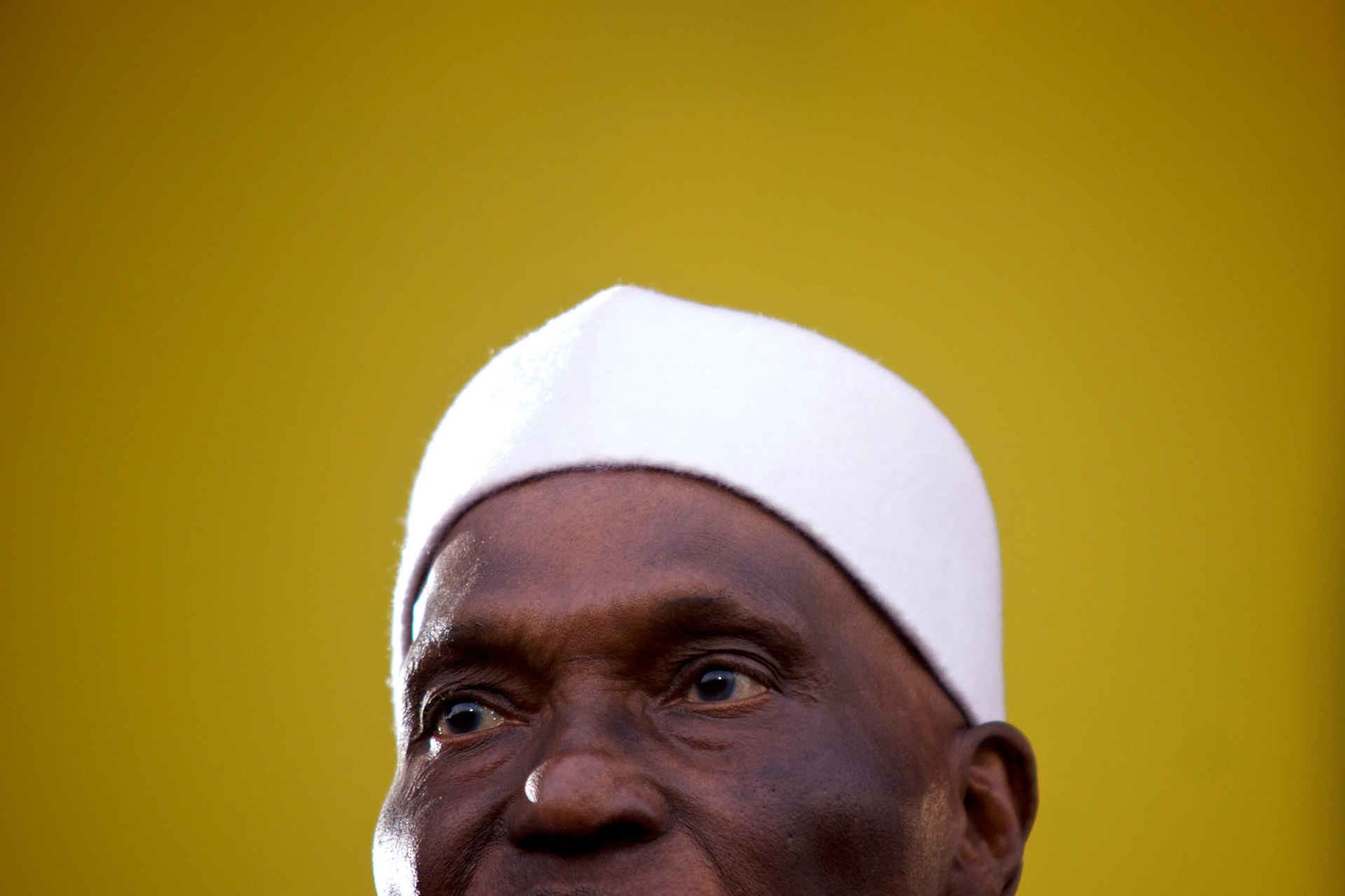 February 22, 2012 - Dakar, Senegal: Senegalese president Abdoulaye Wade addresses a crowd of towsands during a campaign rally in Pykine, a suburb of the capital Dakar, ahead of the presidential elections on the 26th of February.