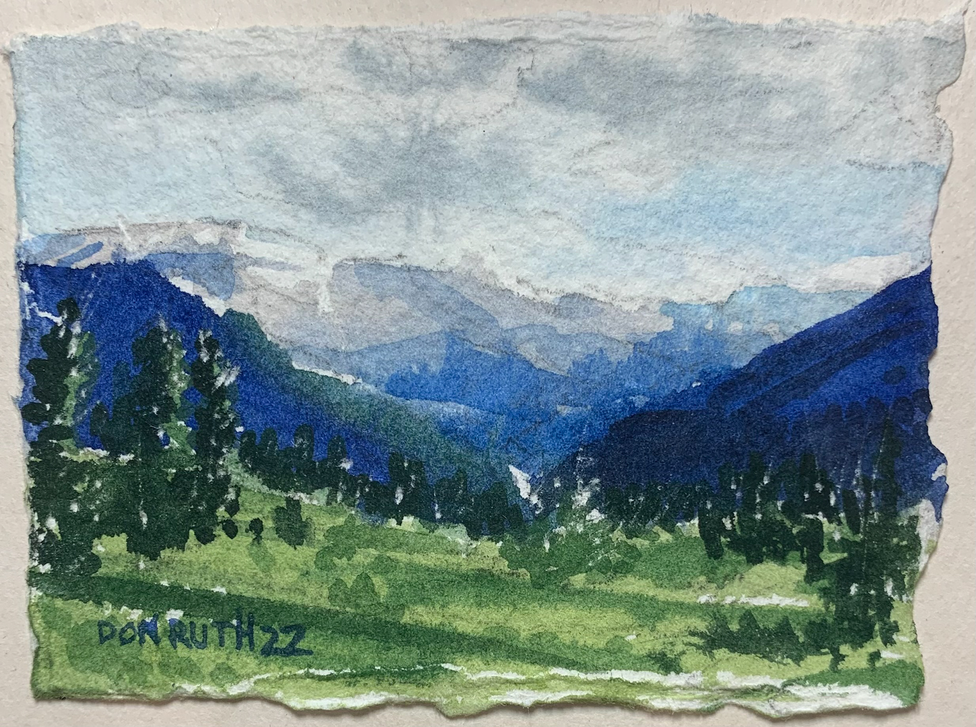Watercolor Beirstadt Spring donruththeworks