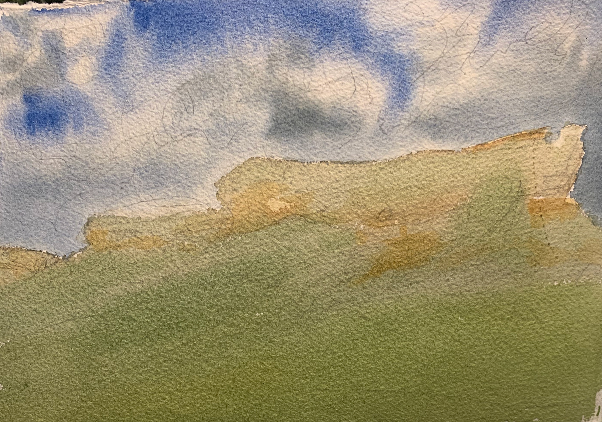 Washes for the rocks and foreground