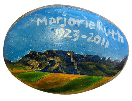 Don Ruth the Works Marjorie R. Memorial Rock for Tadej Reunion
